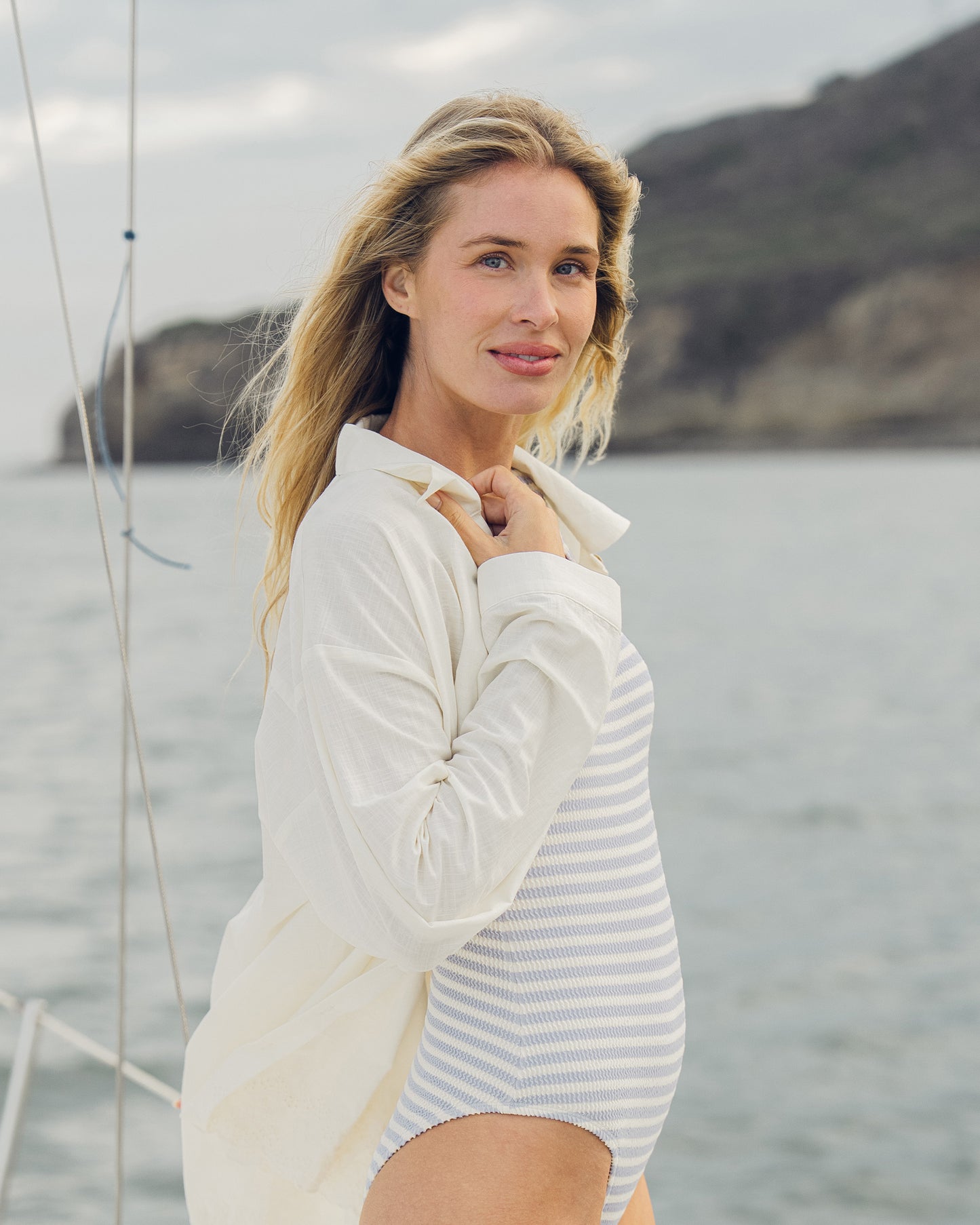 Women's Del Mar Shirt Ivory - Rylee + Cru | Kids Clothes | Trendy Baby Clothes | Modern Infant Outfits |