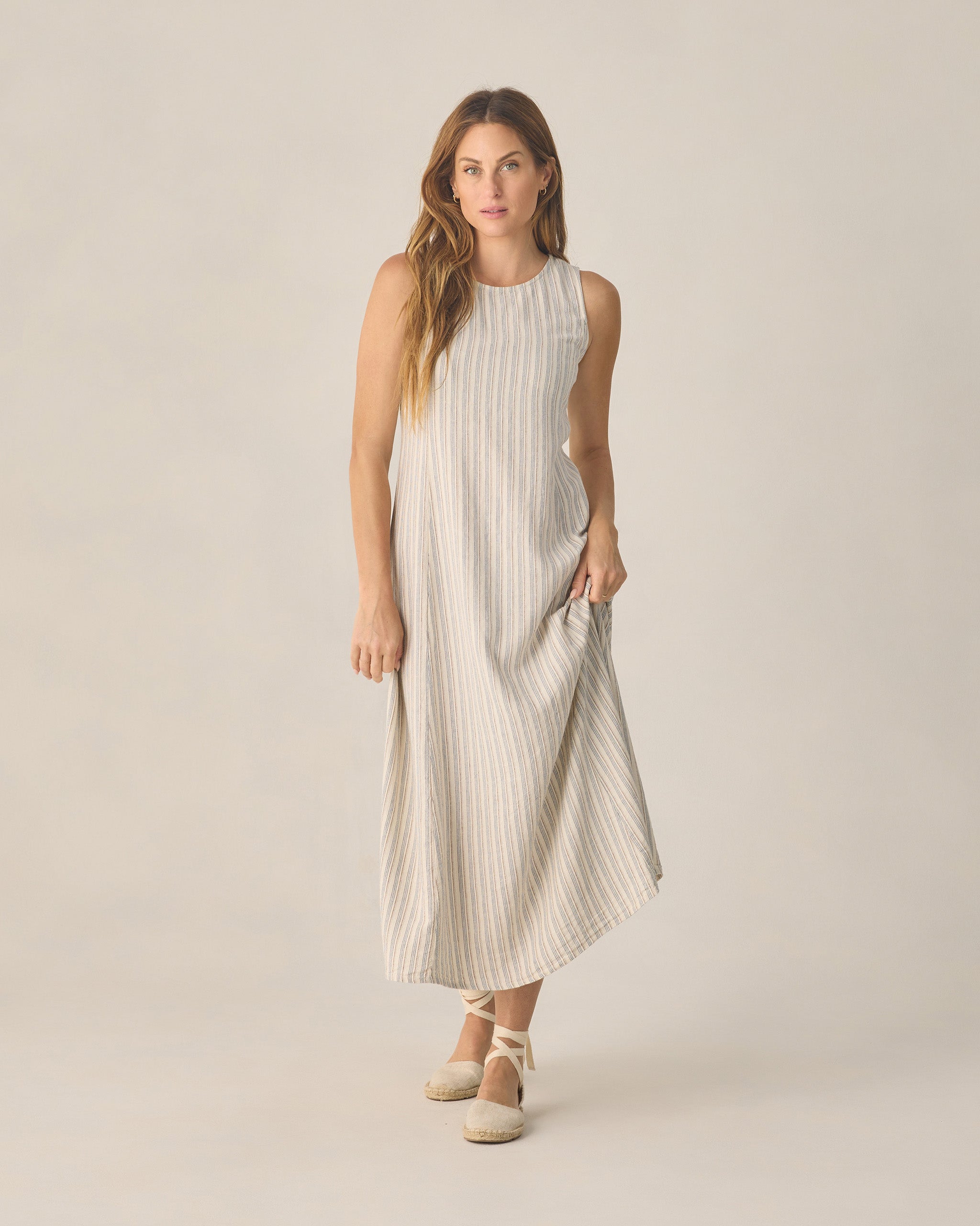 Women's Indi Midi Dress Nautical Stripe – Rylee + Cru