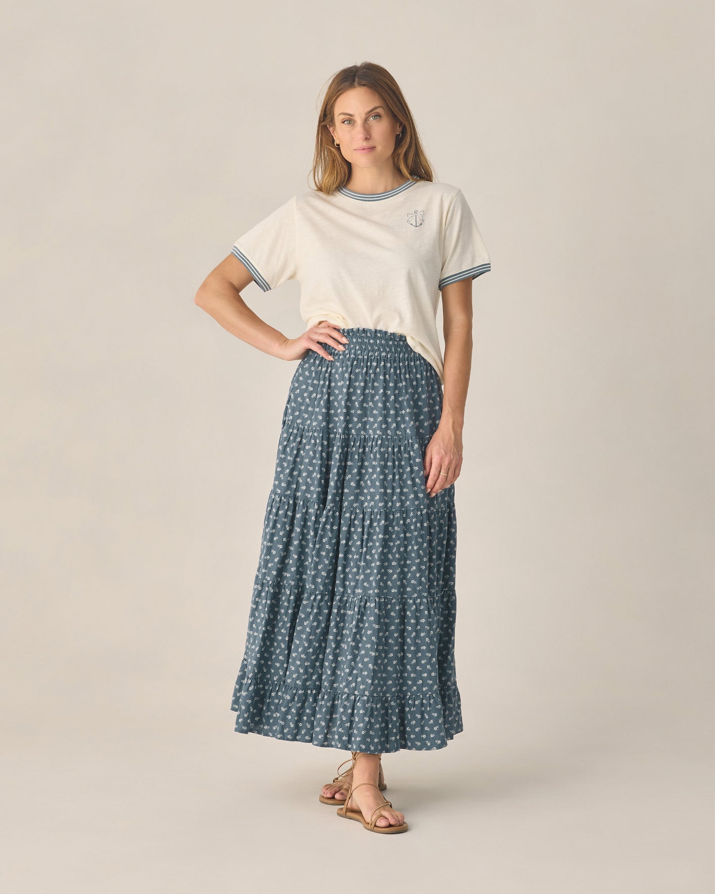 Ringer-T-Shirt für Damen mit Ankerschleife