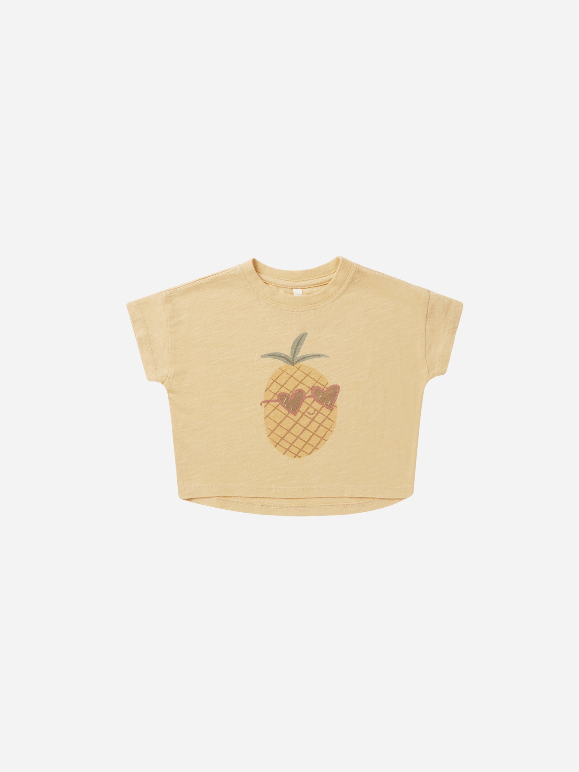 Boxy Tee || Pineapple - Rylee + Cru | Kids Clothes | Trendy Baby Clothes | Modern Infant Outfits |