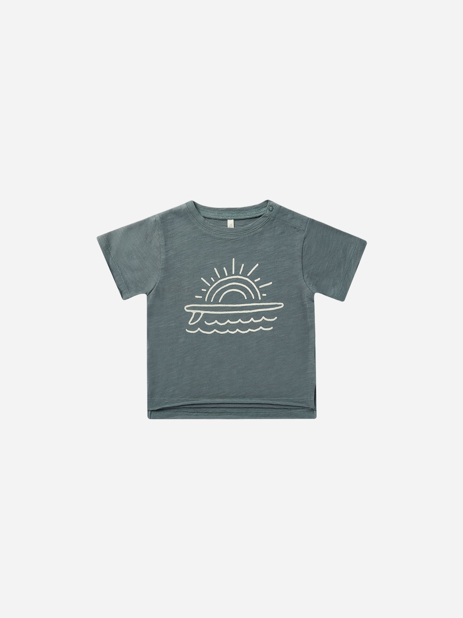 Raw Edge Tee || Indigo - Rylee + Cru | Kids Clothes | Trendy Baby Clothes | Modern Infant Outfits |