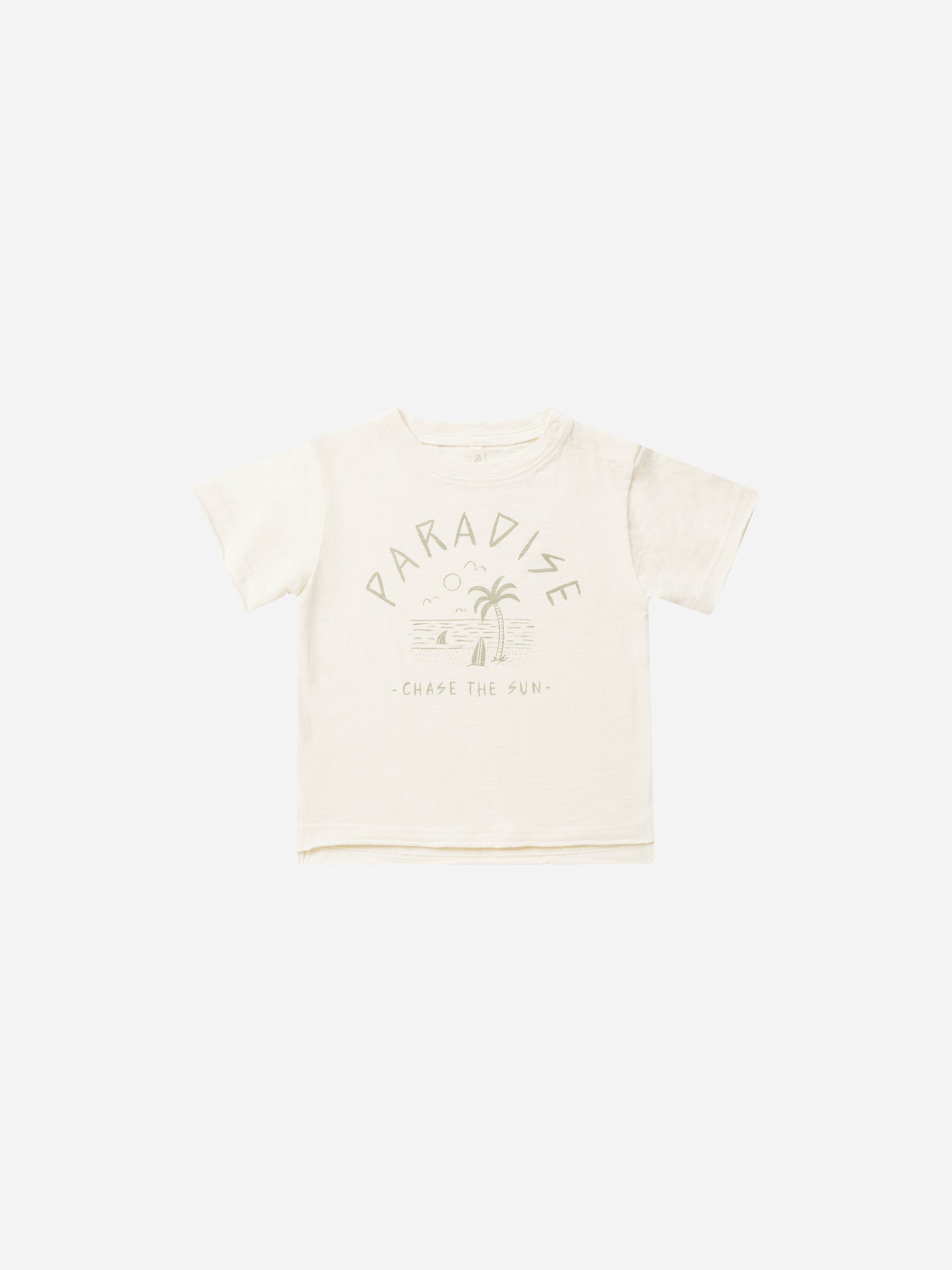 Raw Edge Tee || Paradise SS24 - Rylee + Cru | Kids Clothes | Trendy Baby Clothes | Modern Infant Outfits |