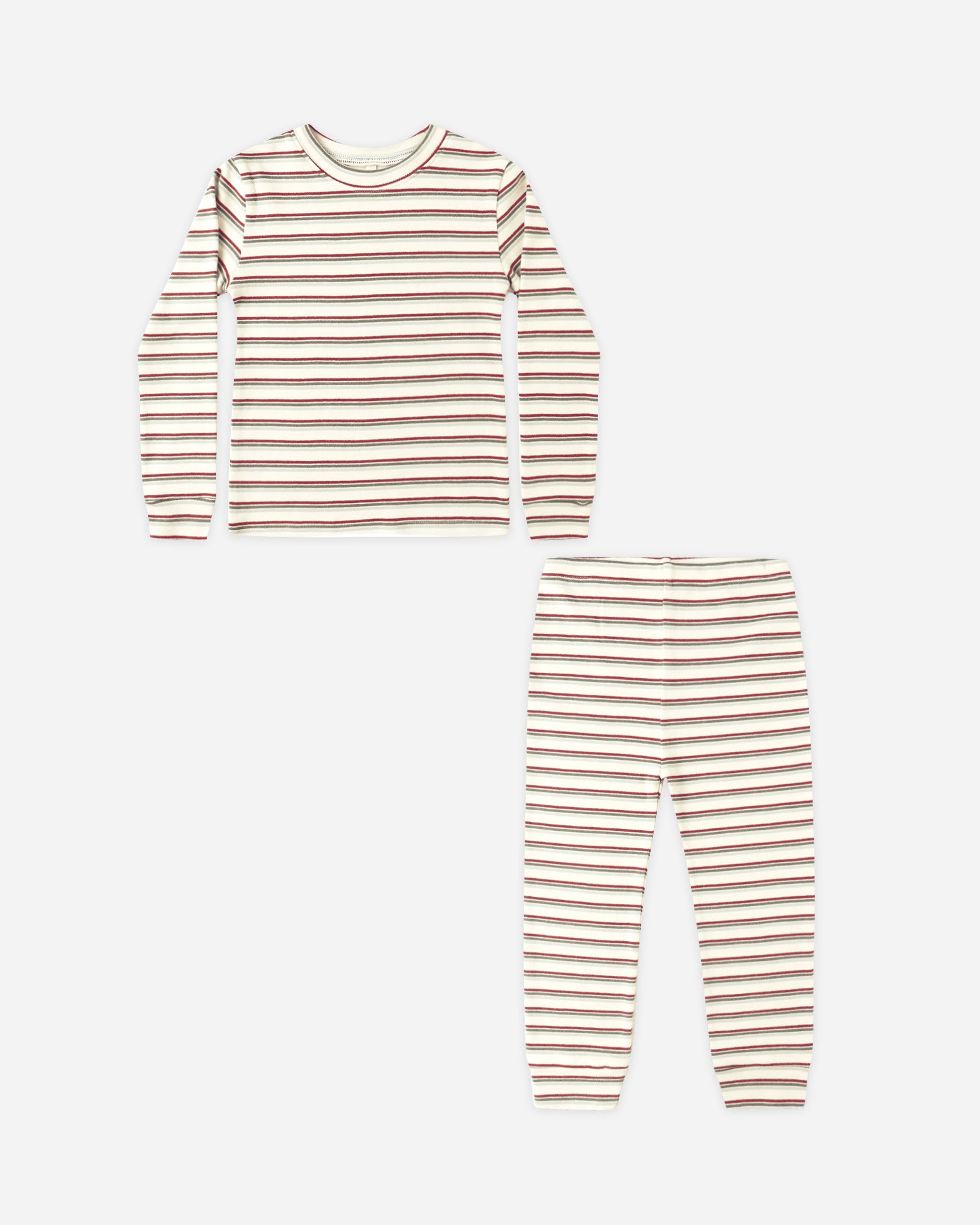 Organic Long Sleeve Pajama Set || Holiday Stripe – Rylee Cru