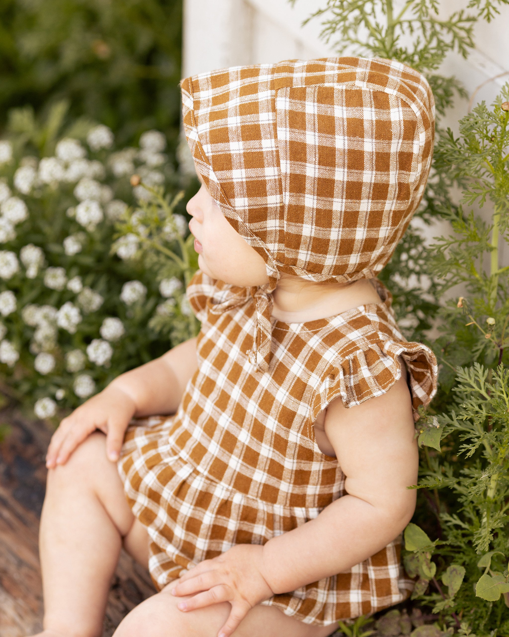 Amelia Romper || Saddle Plaid - Rylee + Cru | Kids Clothes | Trendy Baby Clothes | Modern Infant Outfits |