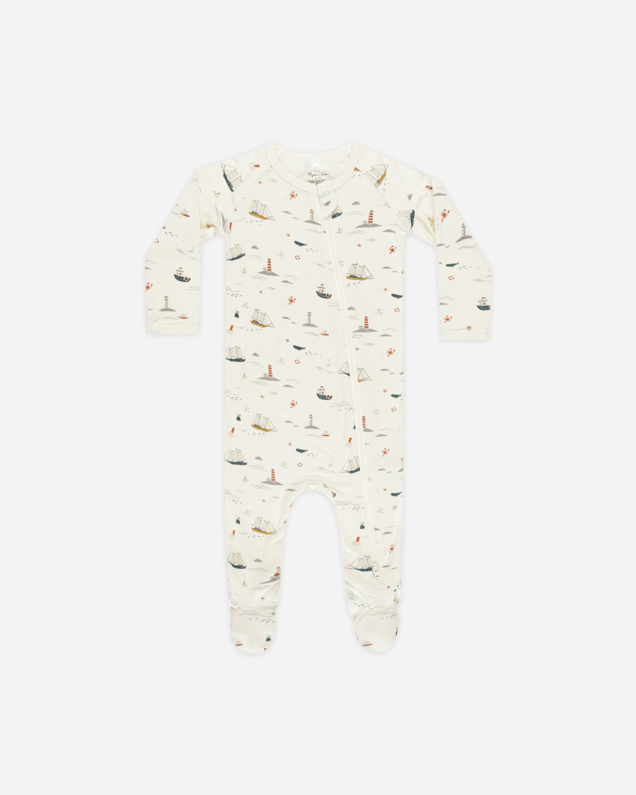 Footed Sleeper || Nautical - Rylee + Cru | Kids Clothes | Trendy Baby Clothes | Modern Infant Outfits |