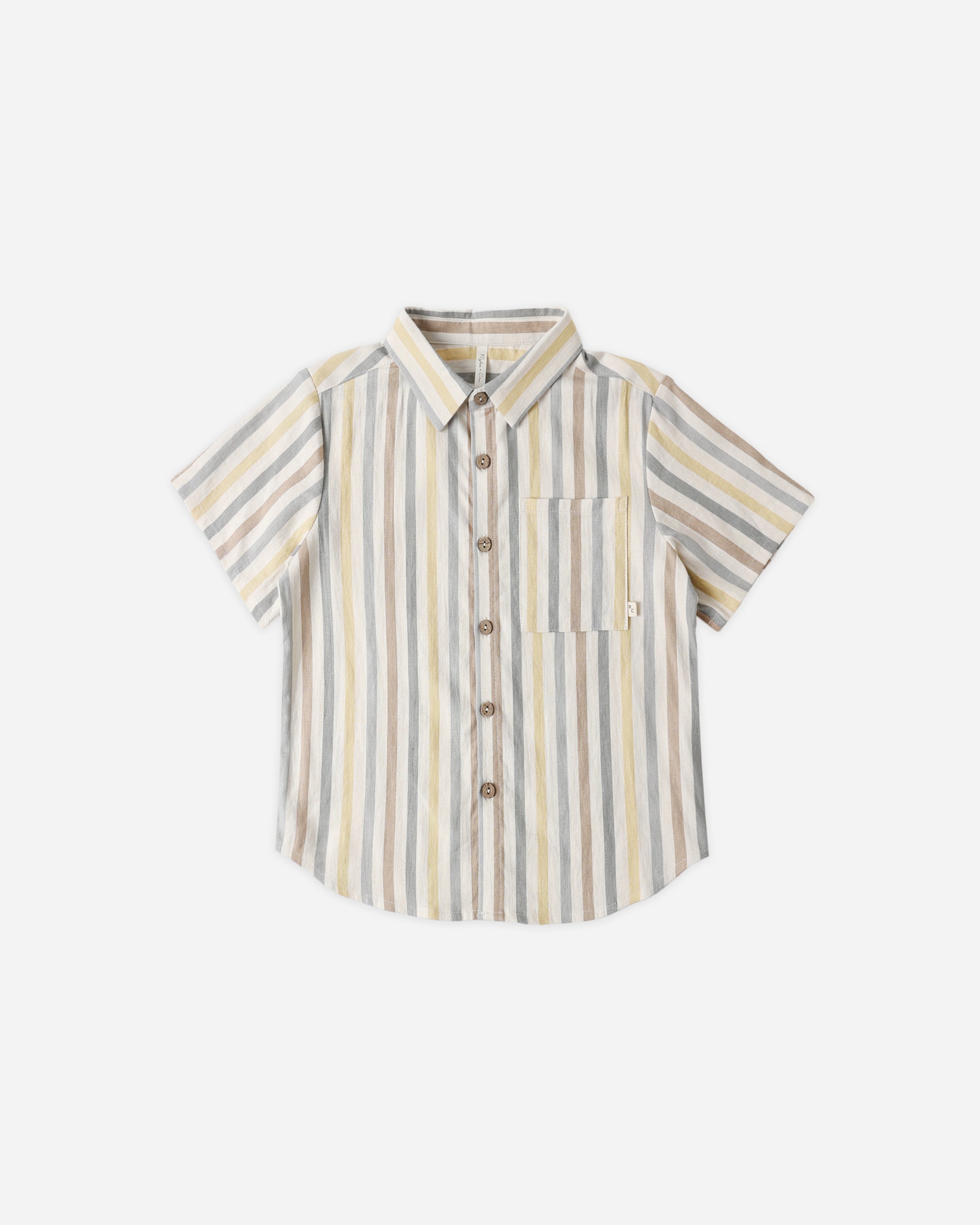 Collared Short Sleeve Shirt Valencia Stripe – Rylee + Cru