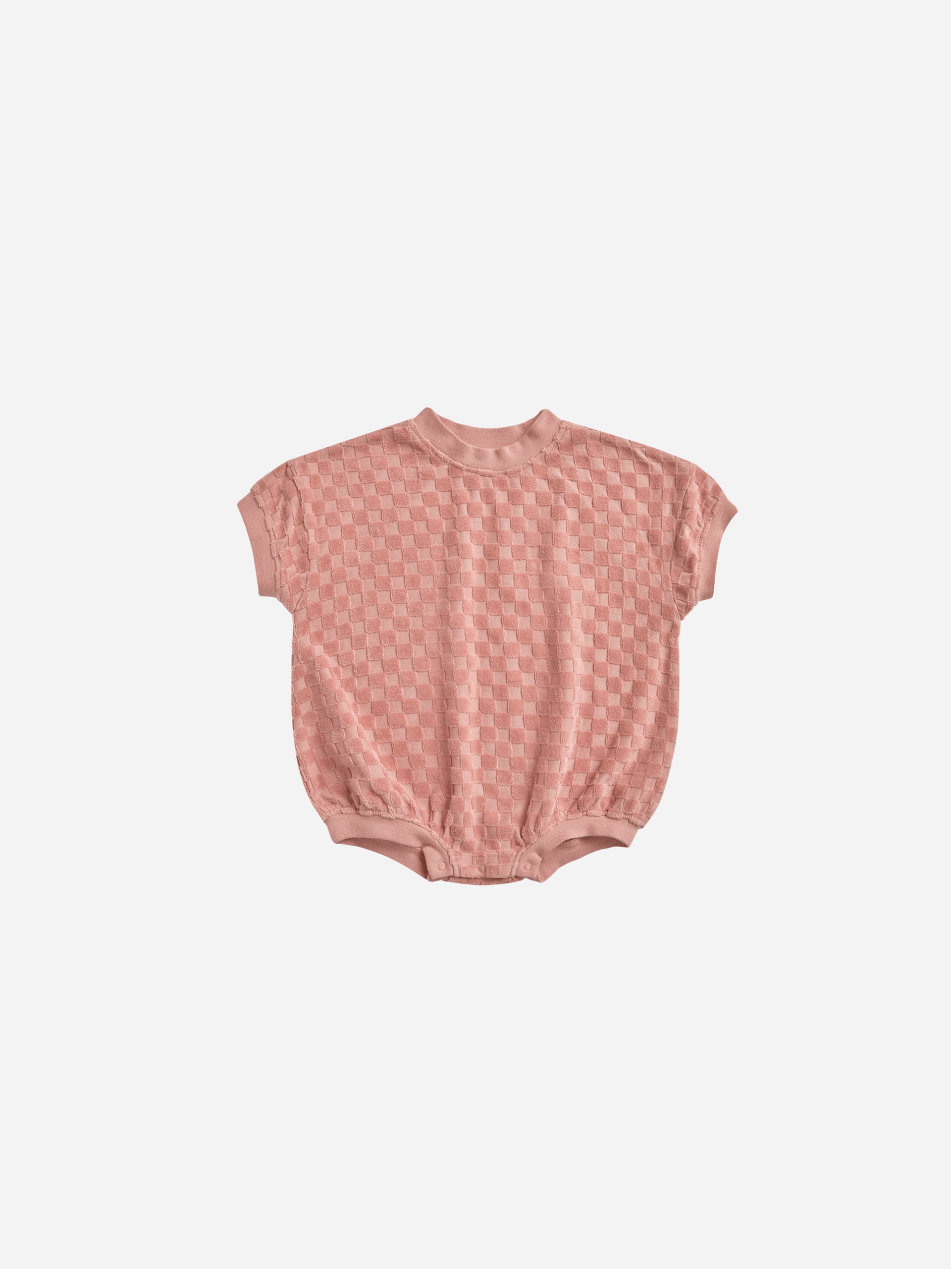 Noah Romper || Pink Check - Rylee + Cru | Kids Clothes | Trendy Baby Clothes | Modern Infant Outfits |