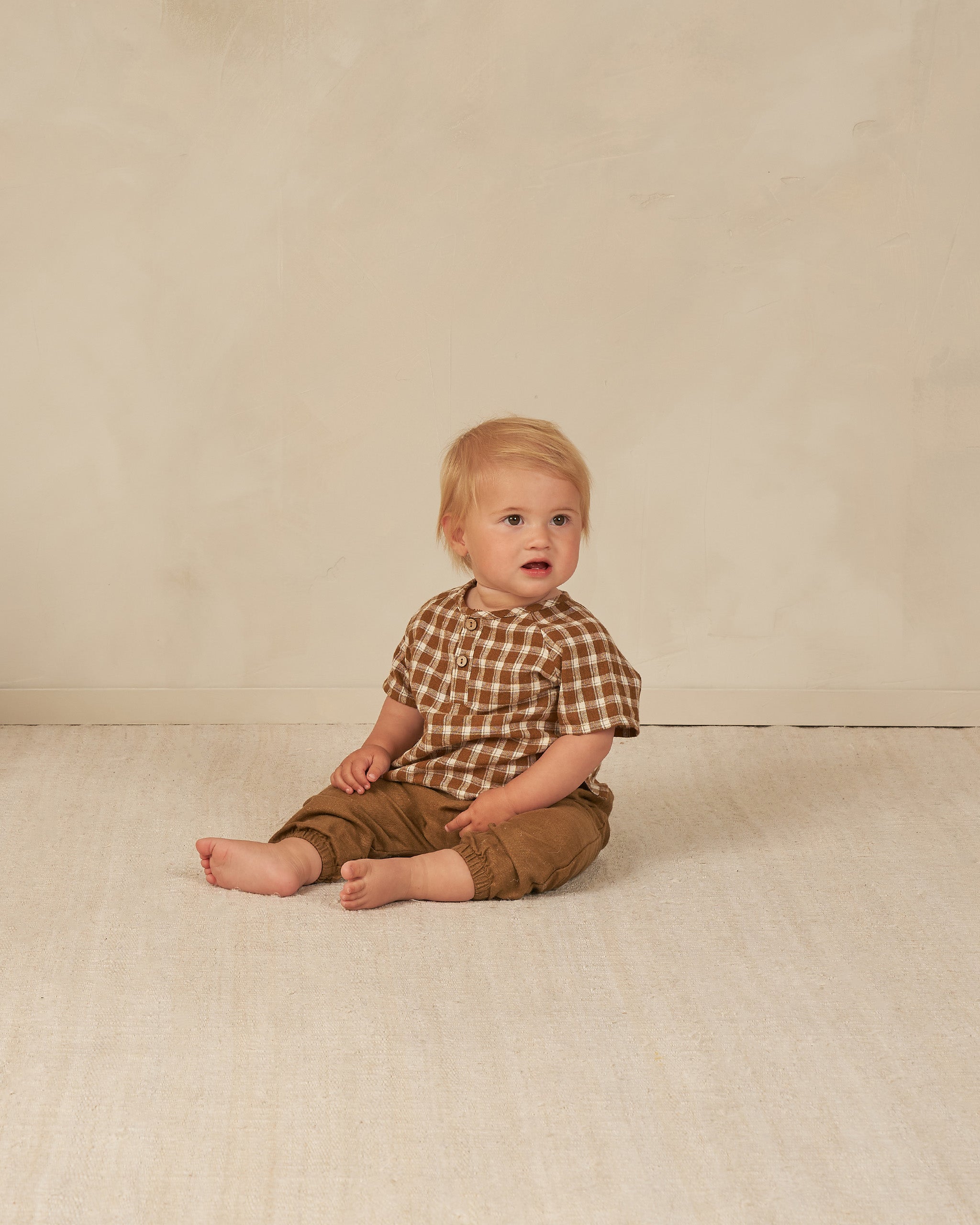 Ziggy Shirt || Saddle Plaid - Rylee + Cru | Kids Clothes | Trendy Baby Clothes | Modern Infant Outfits |