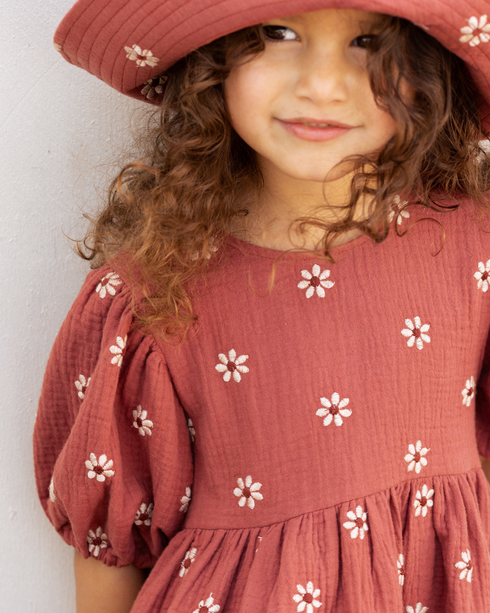 Phoebe Dress || Embroidered Daisy - Rylee + Cru | Kids Clothes | Trendy Baby Clothes | Modern Infant Outfits |