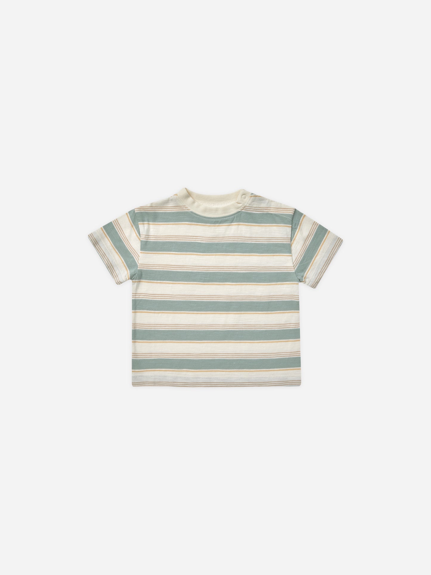 Relaxed Tee || Aqua Stripe - Rylee + Cru | Kids Clothes | Trendy Baby Clothes | Modern Infant Outfits |