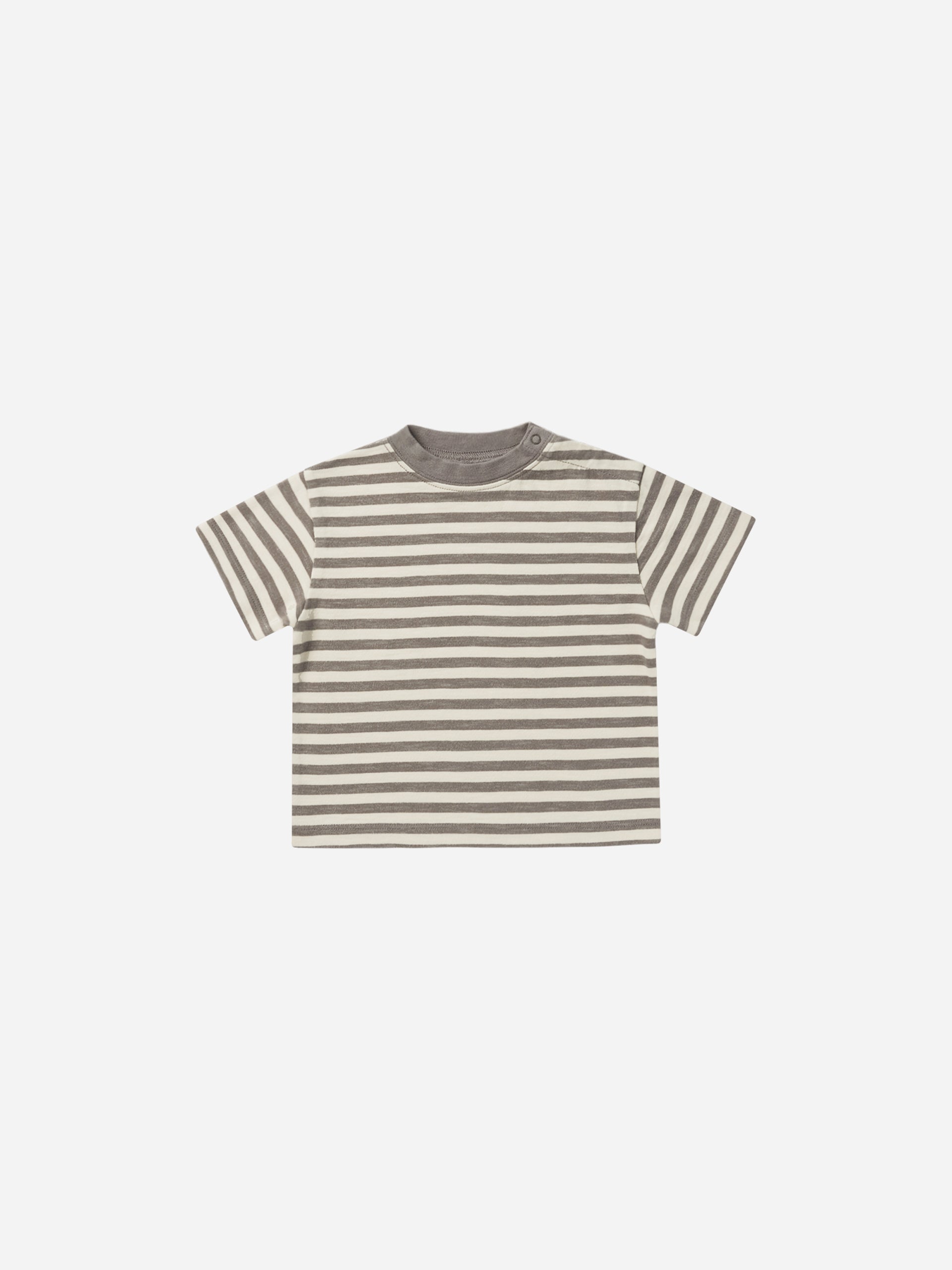 Relaxed Tee || Charcoal Stripe - Rylee + Cru | Kids Clothes | Trendy Baby Clothes | Modern Infant Outfits |