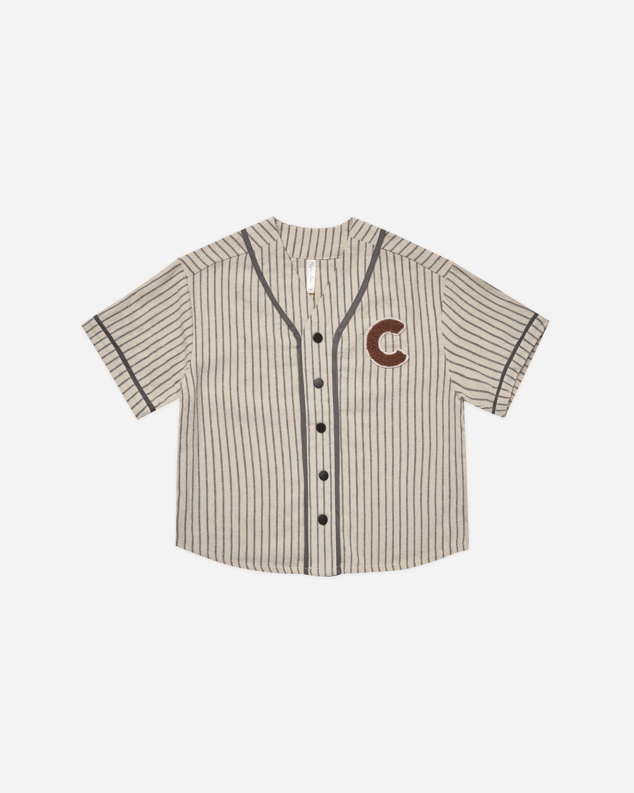 Rylee & Cru - Slate Pinstripe Baseball Shirt 4-5Y