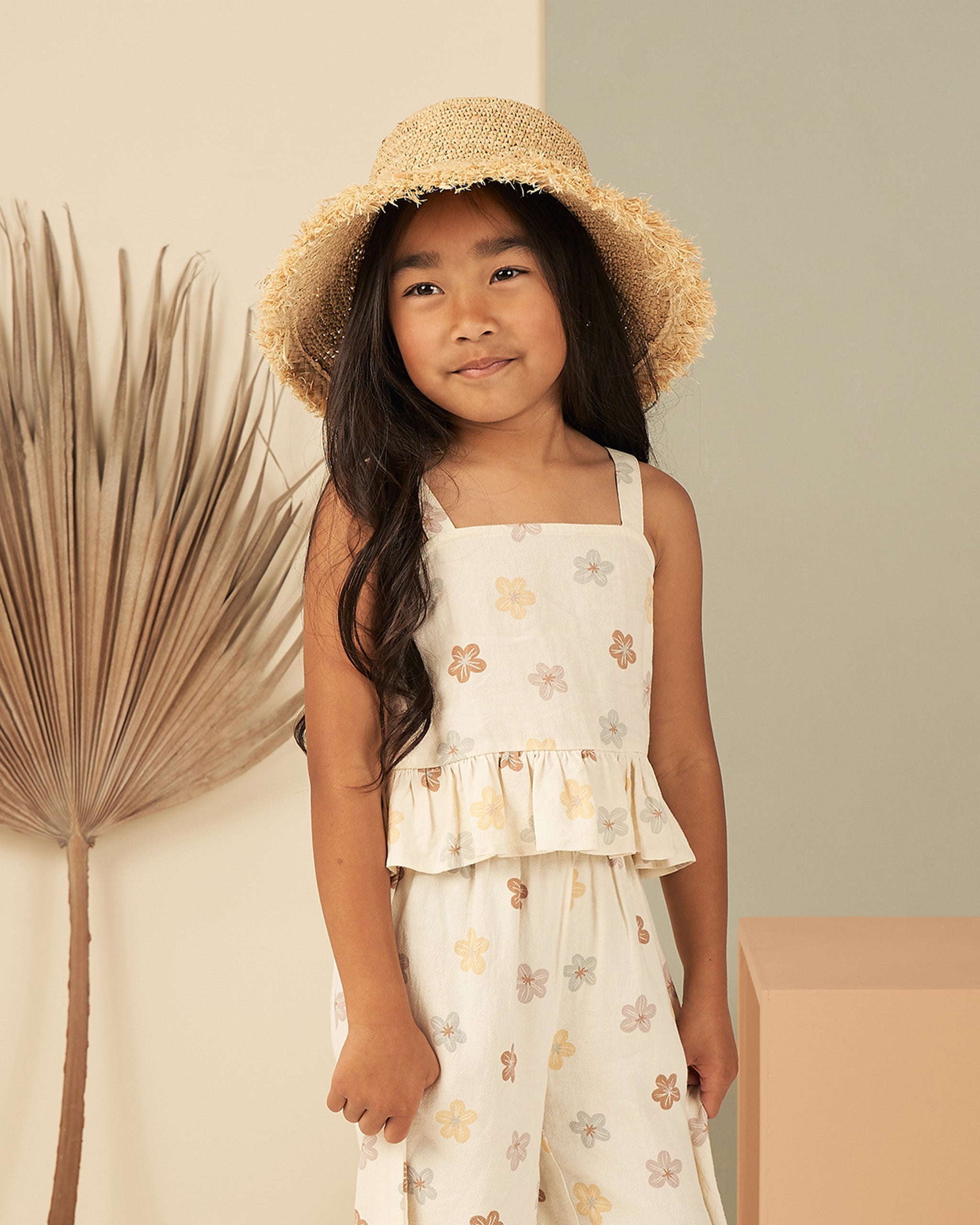 Straw Bucket Hat || Straw - Rylee + Cru | Kids Clothes | Trendy Baby Clothes | Modern Infant Outfits |