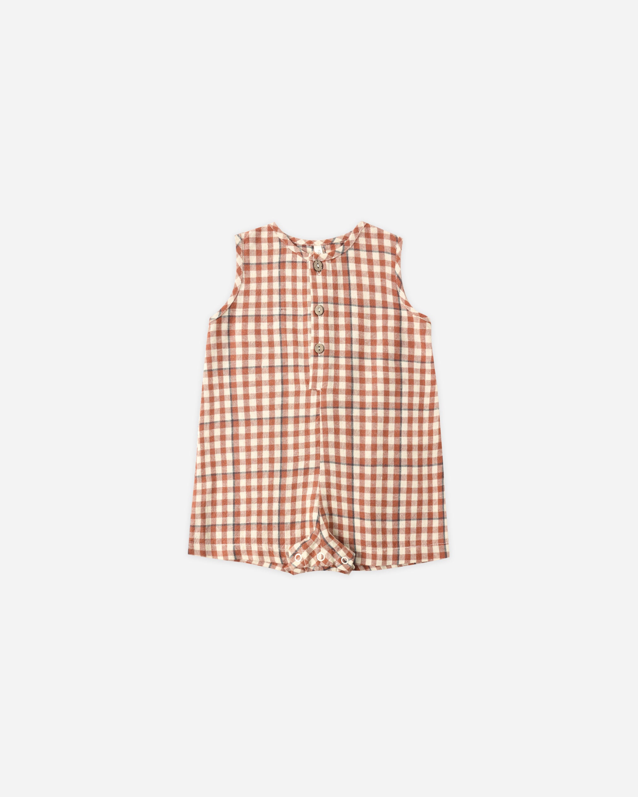 Maverick Romper Poppy Gingham – Rylee + Cru