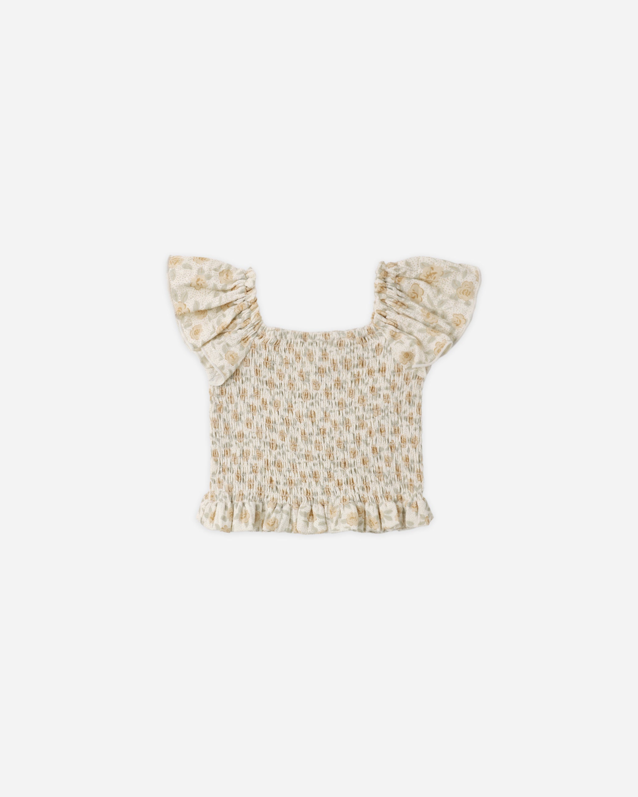 Zayla Top Yellow Floral – Rylee + Cru