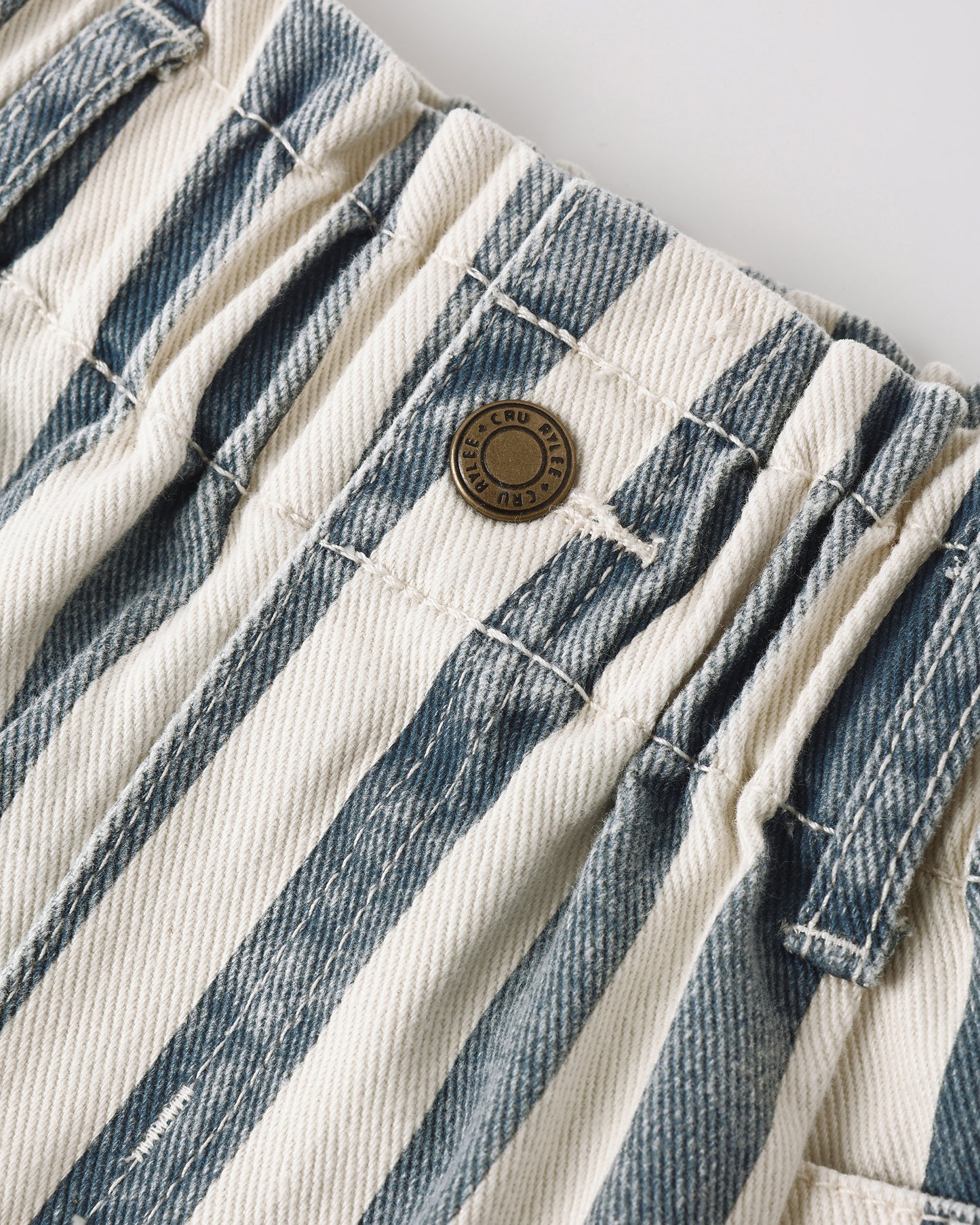 Denim Mini Skirt Navy Stripe - Rylee + Cru | Kids Clothes | Trendy Baby Clothes | Modern Infant Outfits |