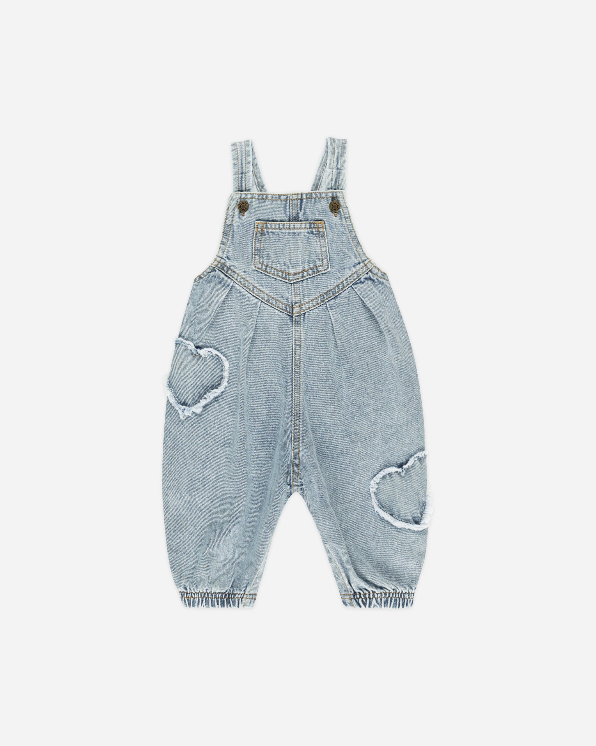 Light wash denim fashion dungarees