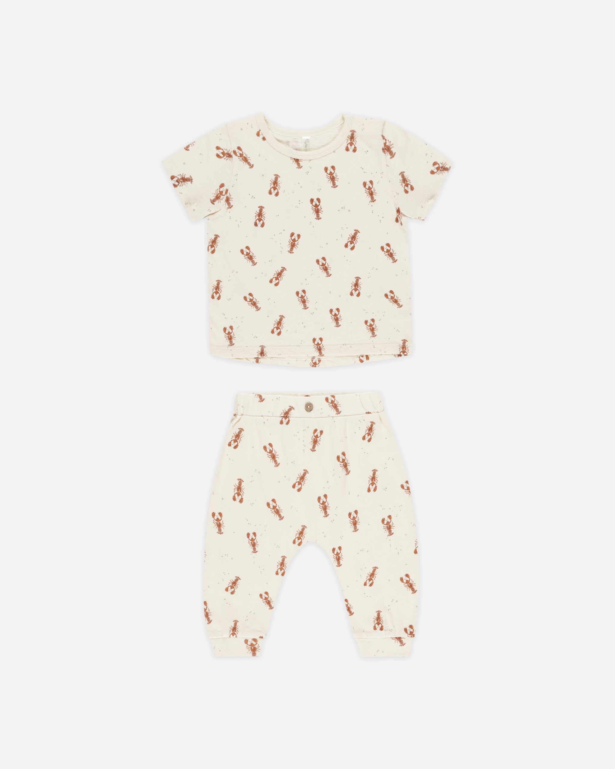 Tee + Slouch Pant Set || Lobsters - Rylee + Cru | Kids Clothes | Trendy Baby Clothes | Modern Infant Outfits |