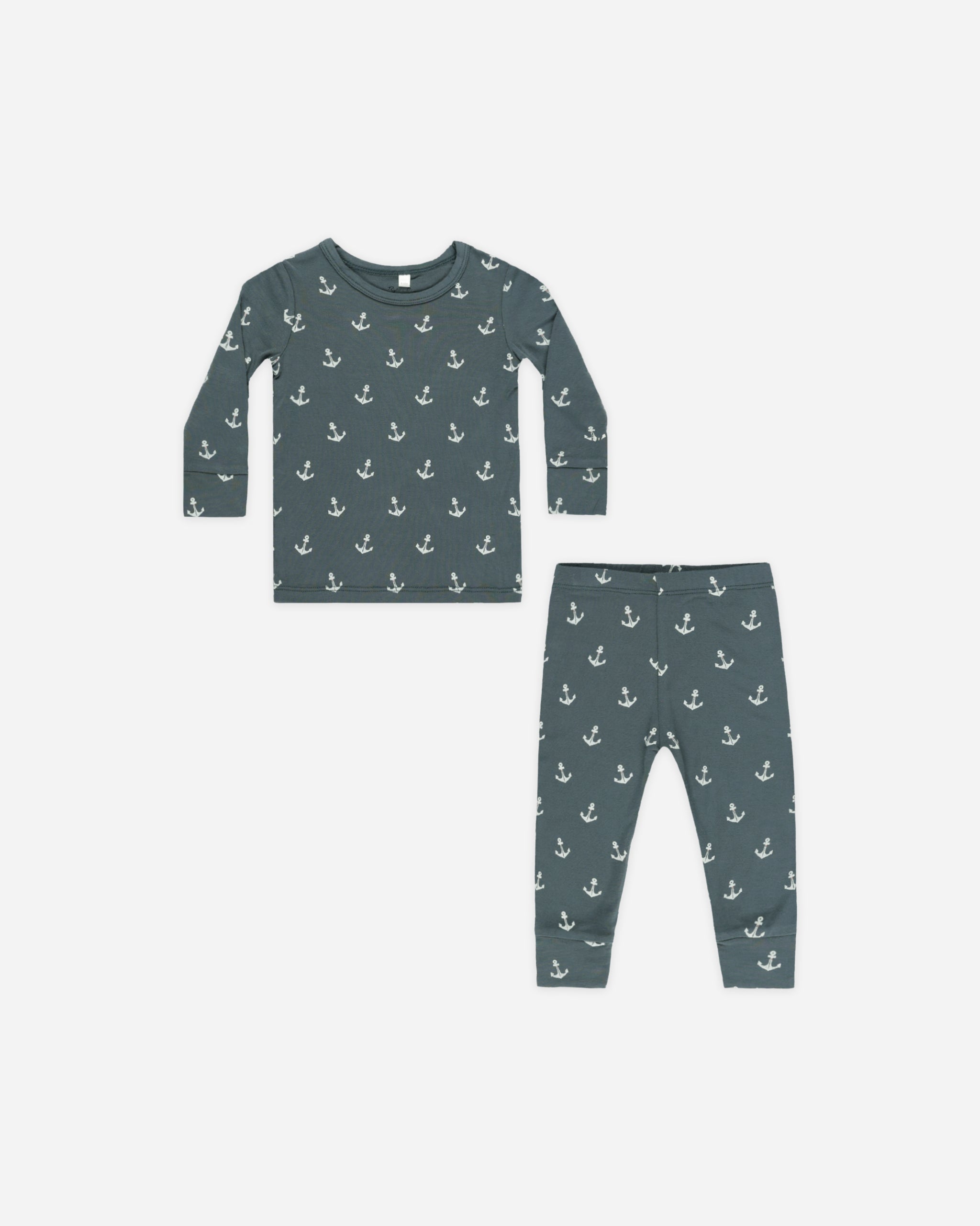 Long Sleeve Pajamas || Anchors - Rylee + Cru | Kids Clothes | Trendy Baby Clothes | Modern Infant Outfits |
