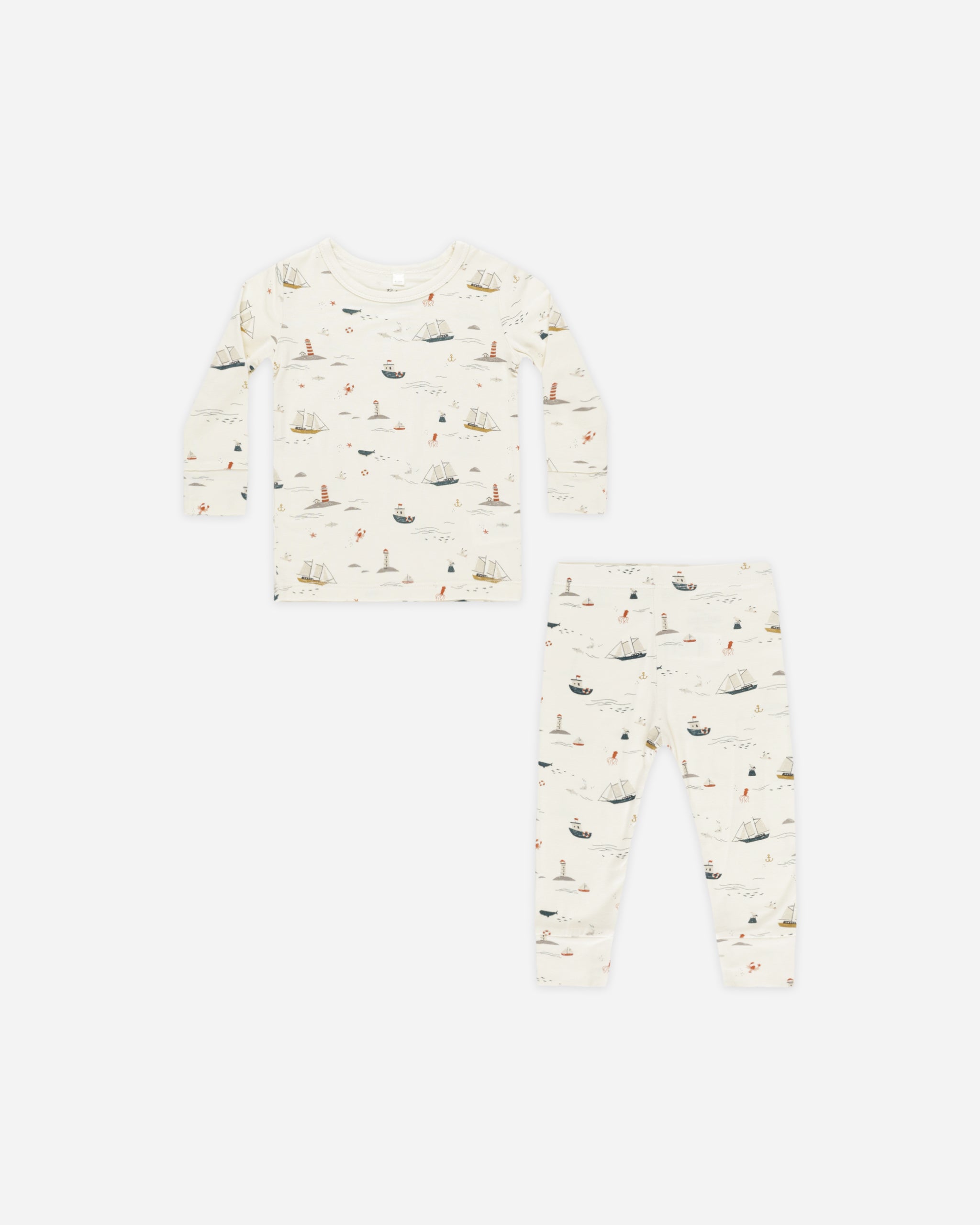 Long Sleeve Pajamas || Nautical - Rylee + Cru | Kids Clothes | Trendy Baby Clothes | Modern Infant Outfits |