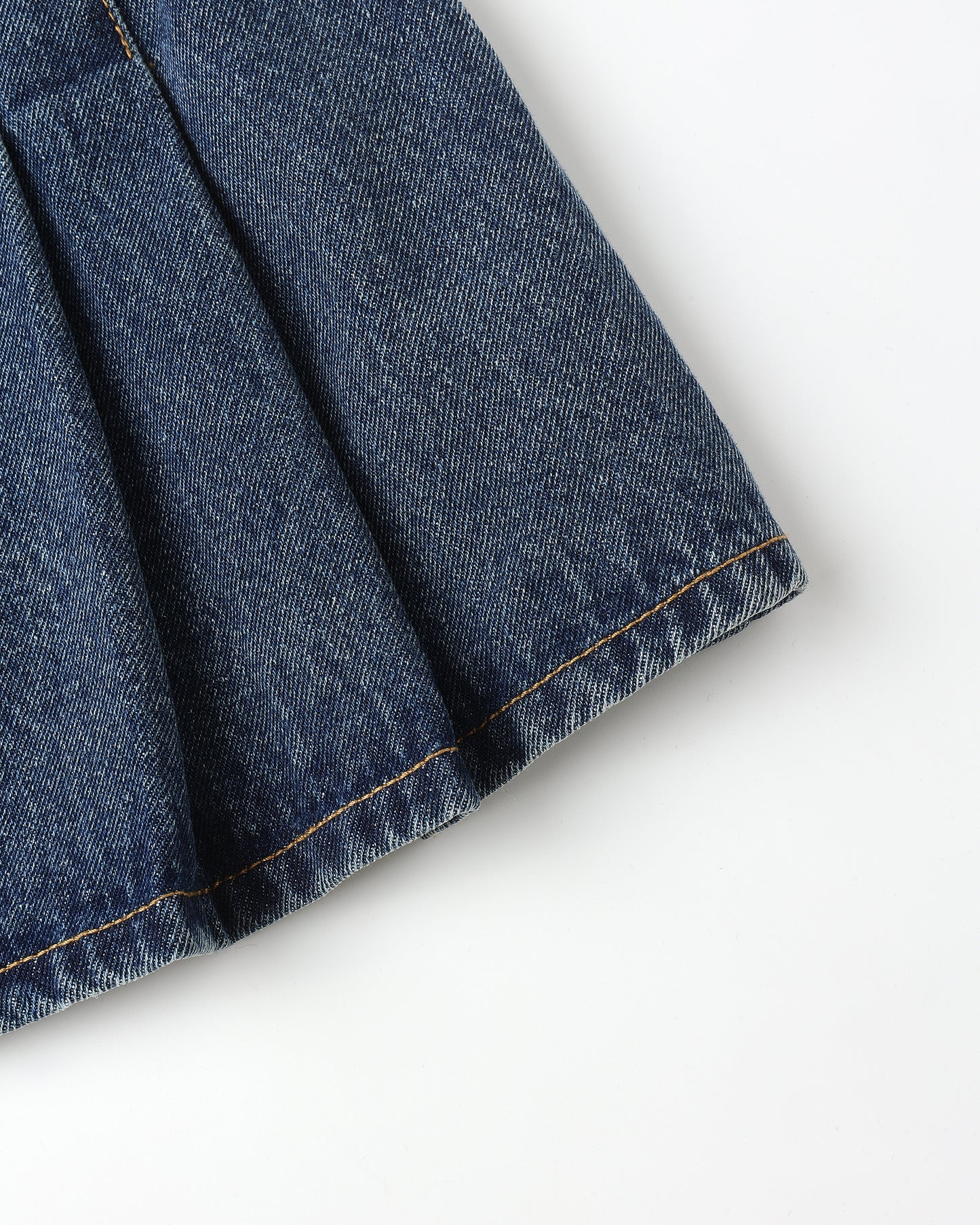 Pleated Denim Skirt || Indigo Denim - Rylee + Cru | Kids Clothes | Trendy Baby Clothes | Modern Infant Outfits |