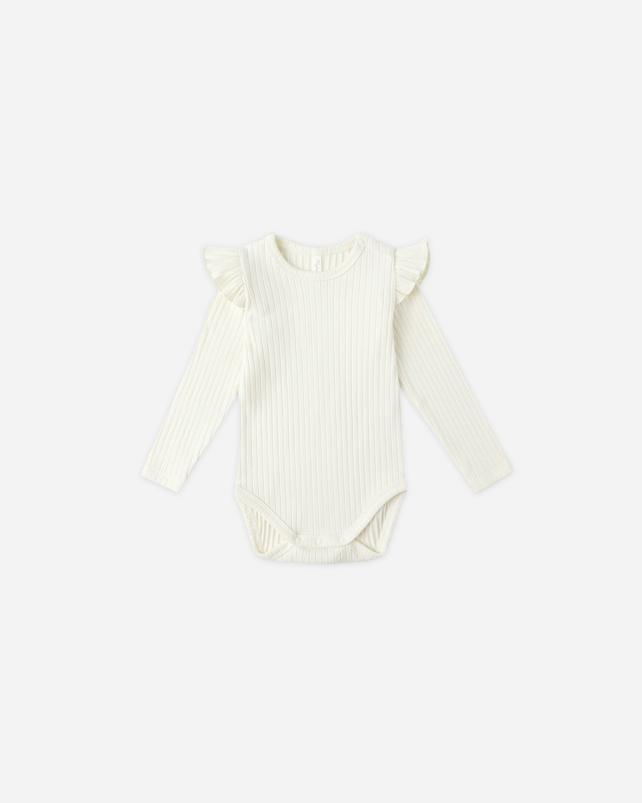 Shoulder Ruffle Bodysuit || Ivory – Rylee Cru - Main Image