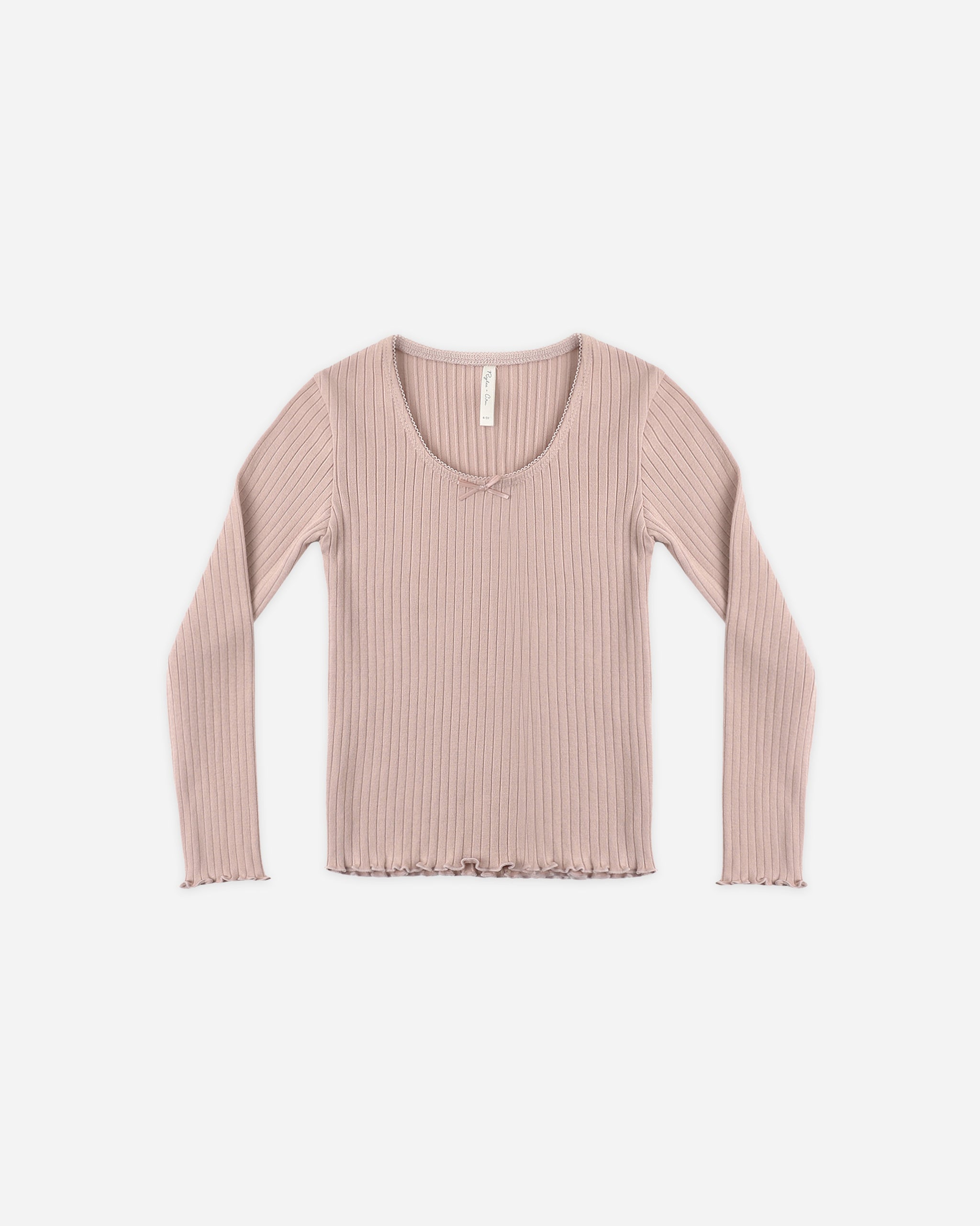 Ribbed Long Sleeve Rosewood – Rylee + Cru
