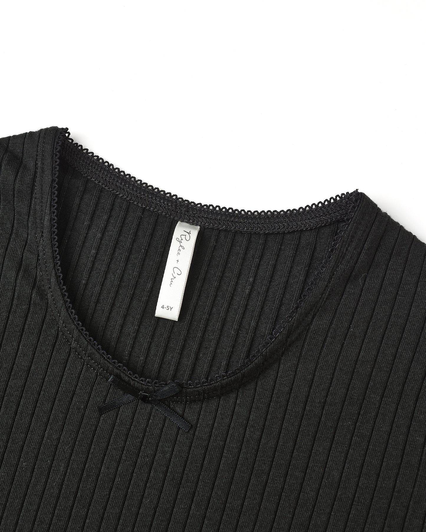 Ribbed Long Sleeve || Black - Rylee + Cru | Kids Clothes | Trendy Baby Clothes | Modern Infant Outfits |