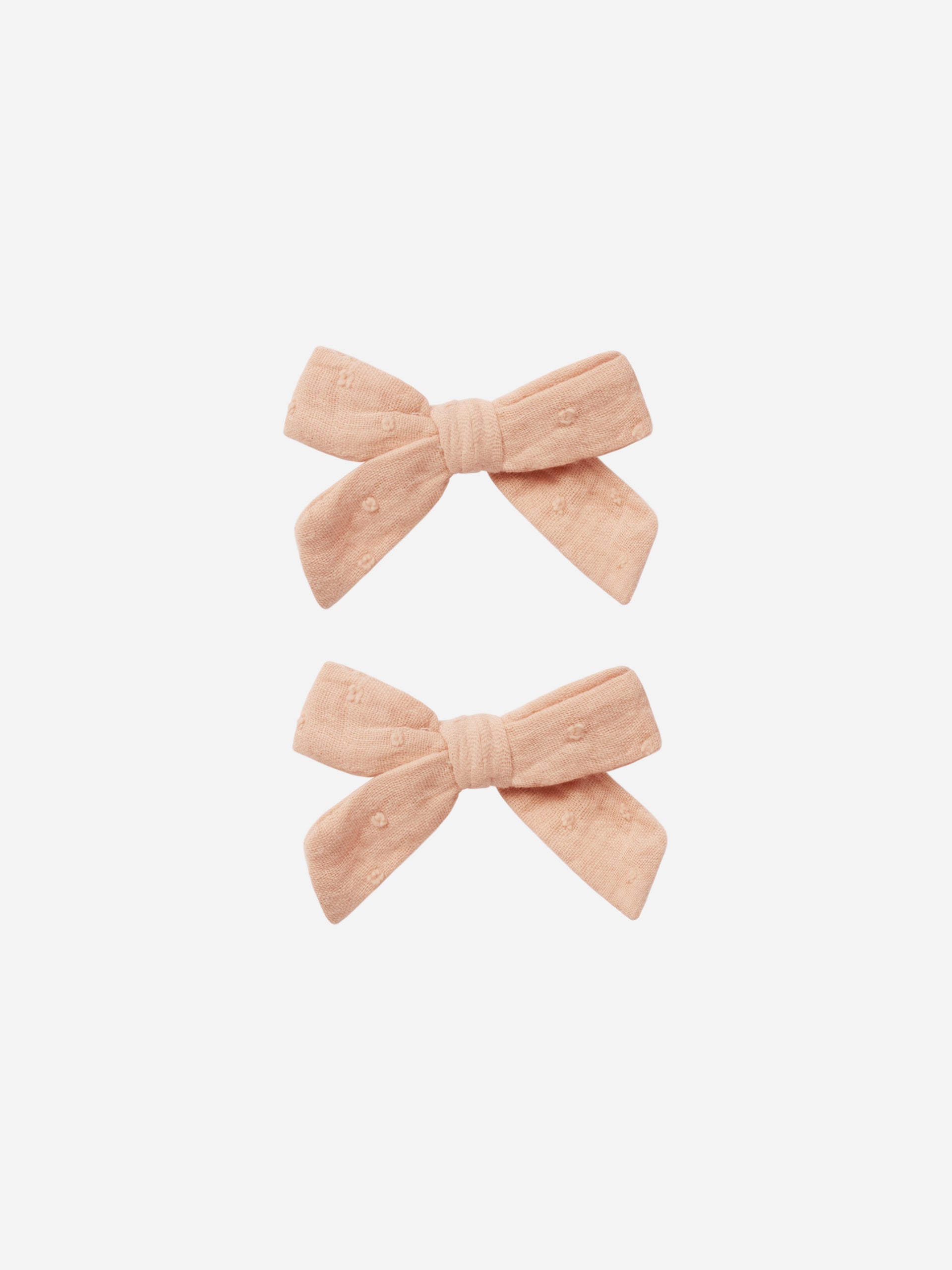 Bow With Clip || Apricot - Rylee + Cru | Kids Clothes | Trendy Baby Clothes | Modern Infant Outfits |