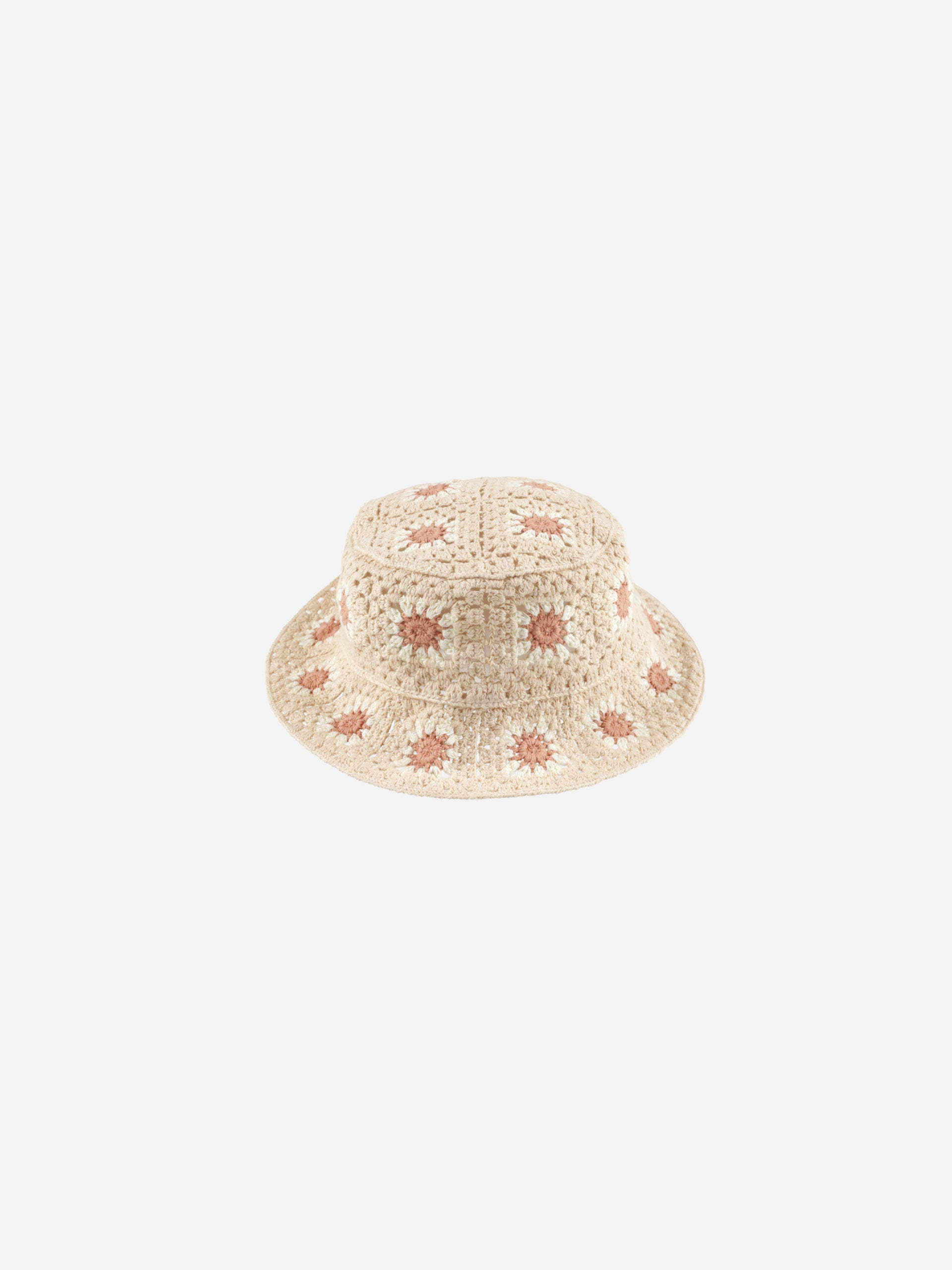 rygai Bucket Hat Flower Pattern Thickened Fuzzy Plush Casual Ears