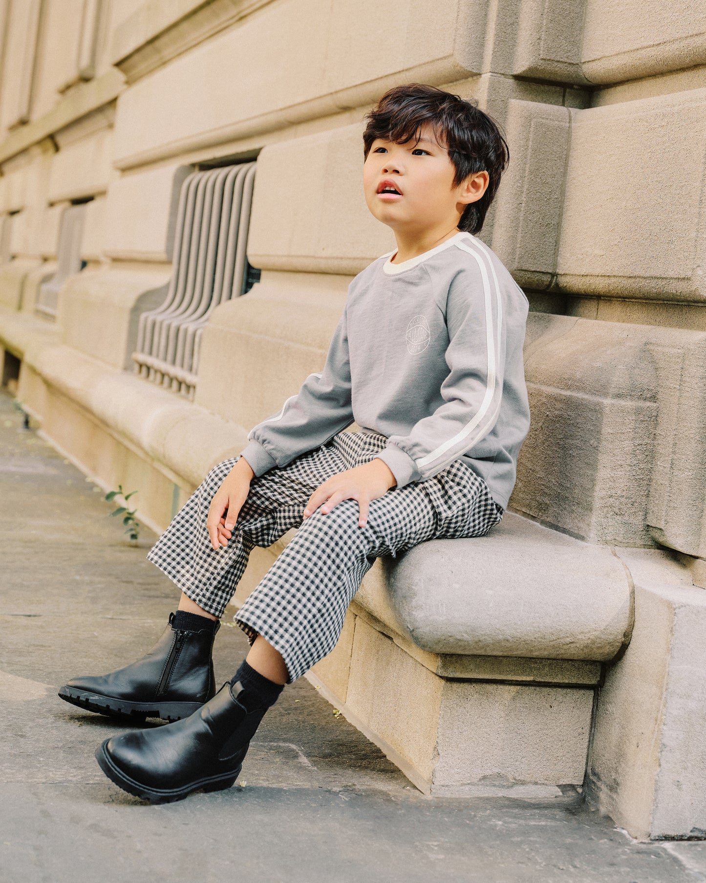 Jersey Long Sleeve Tee || Dusty Blue - Rylee + Cru | Kids Clothes | Trendy Baby Clothes | Modern Infant Outfits |