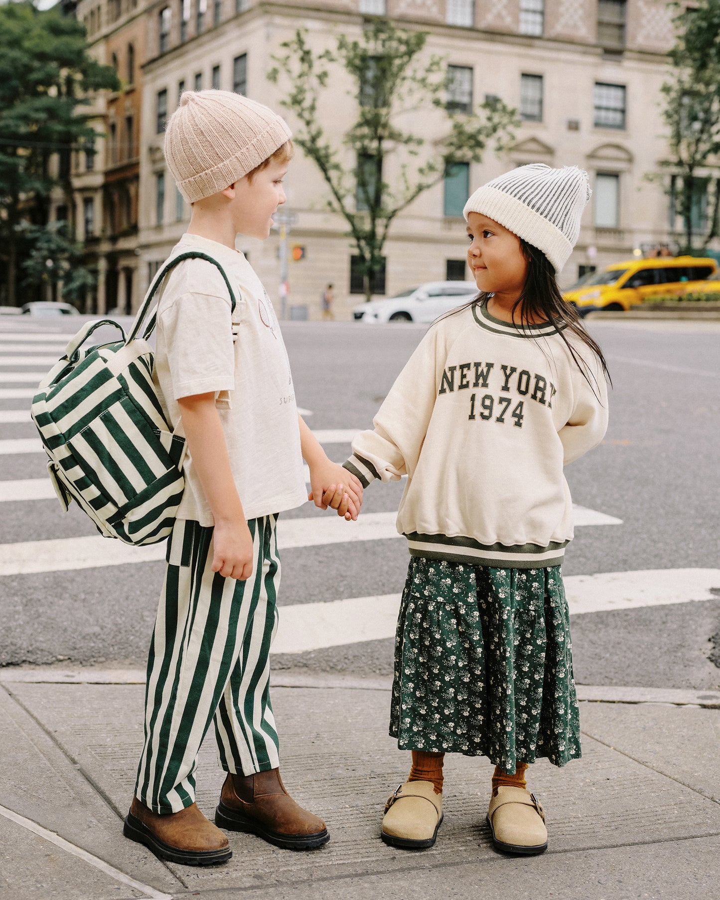 Mini Backpack || Green Stripe - Rylee + Cru | Kids Clothes | Trendy Baby Clothes | Modern Infant Outfits |