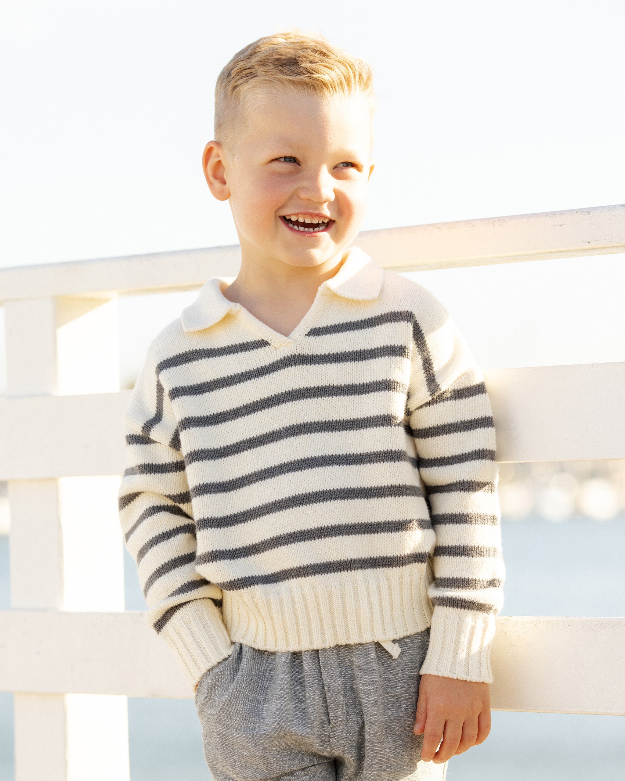 Collared Sweater || Stripe - Rylee + Cru | Kids Clothes | Trendy Baby Clothes | Modern Infant Outfits |