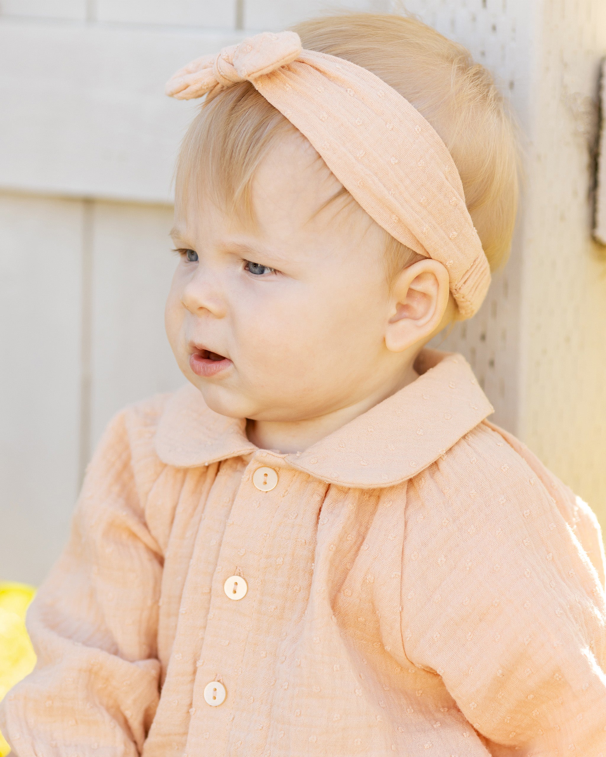 Baby Bow Headband || Apricot - Rylee + Cru | Kids Clothes | Trendy Baby Clothes | Modern Infant Outfits |