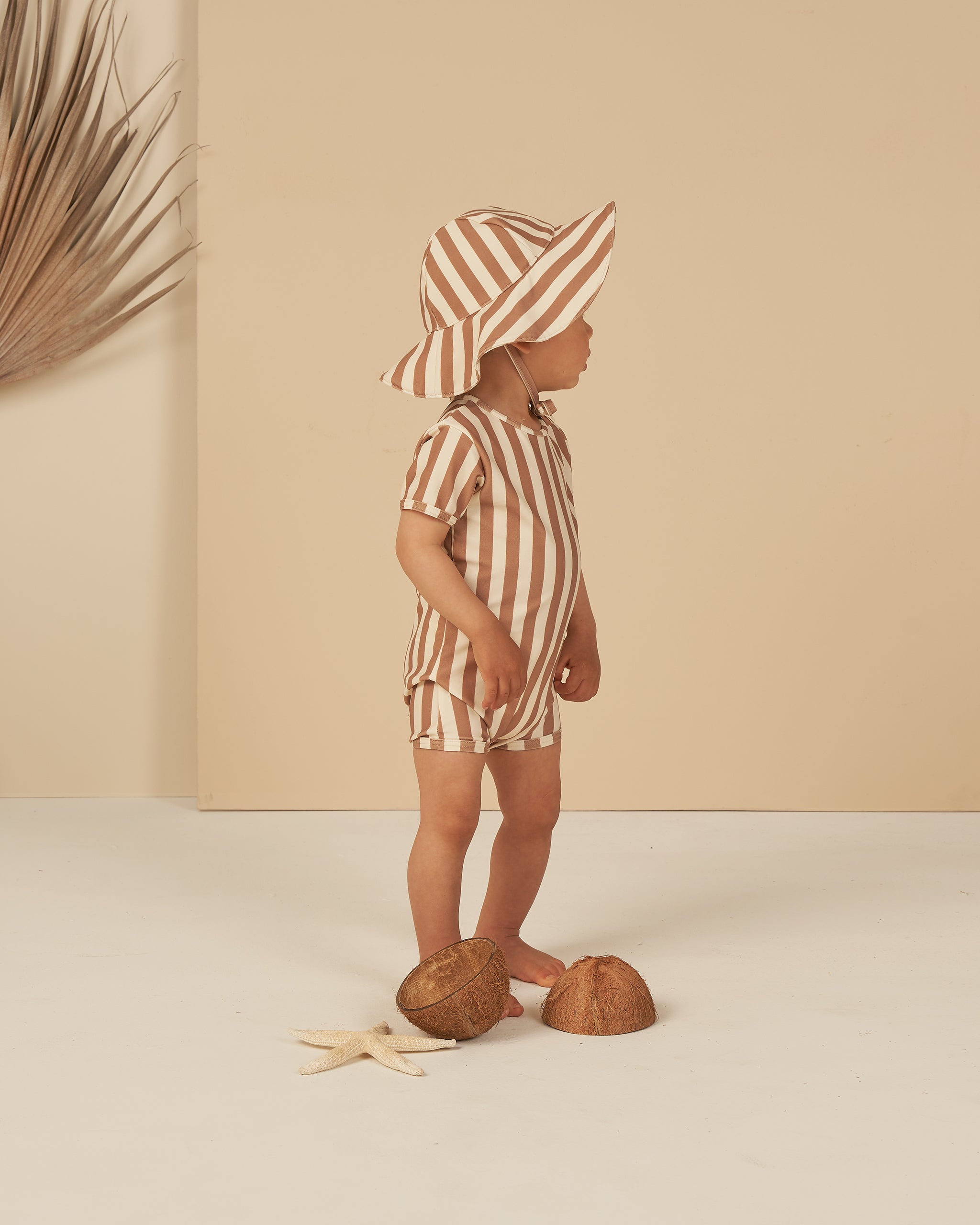 Sun Hat || Clay Stripe - Rylee + Cru | Kids Clothes | Trendy Baby Clothes | Modern Infant Outfits |