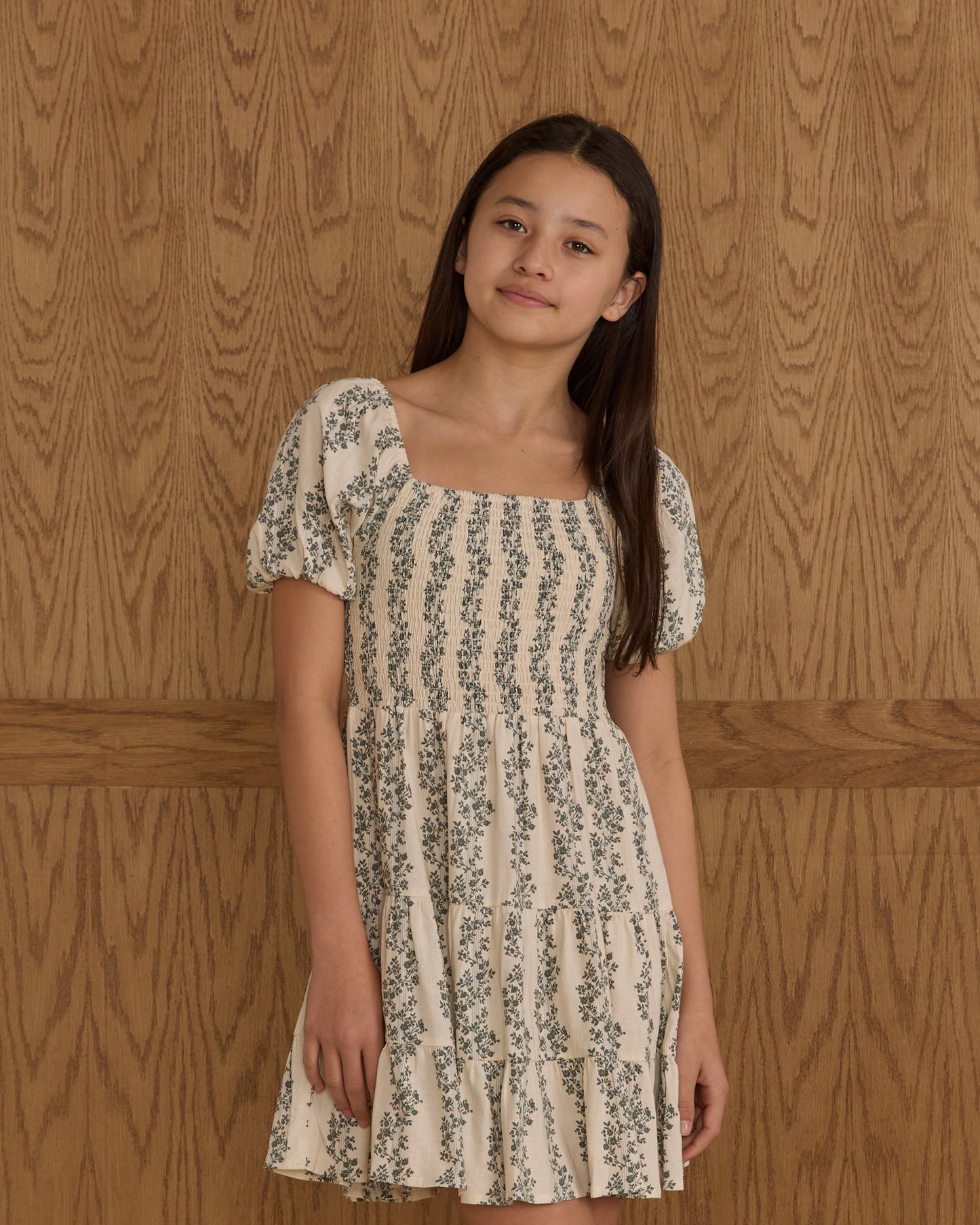 Emily Dress || Green Vines - Rylee + Cru | Kids Clothes | Trendy Baby Clothes | Modern Infant Outfits |