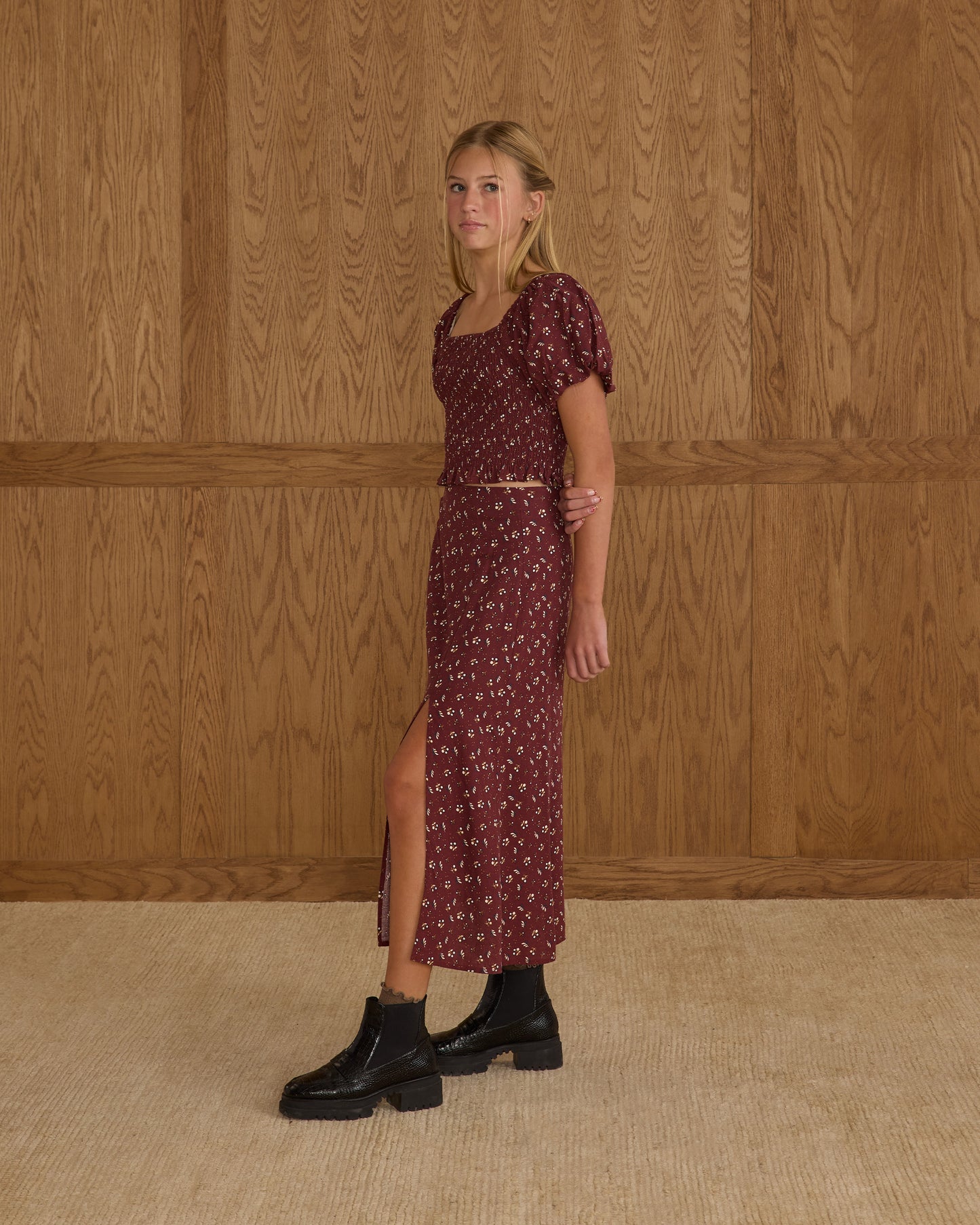 Trixie Top || Harvest Berry - Rylee + Cru | Kids Clothes | Trendy Baby Clothes | Modern Infant Outfits |