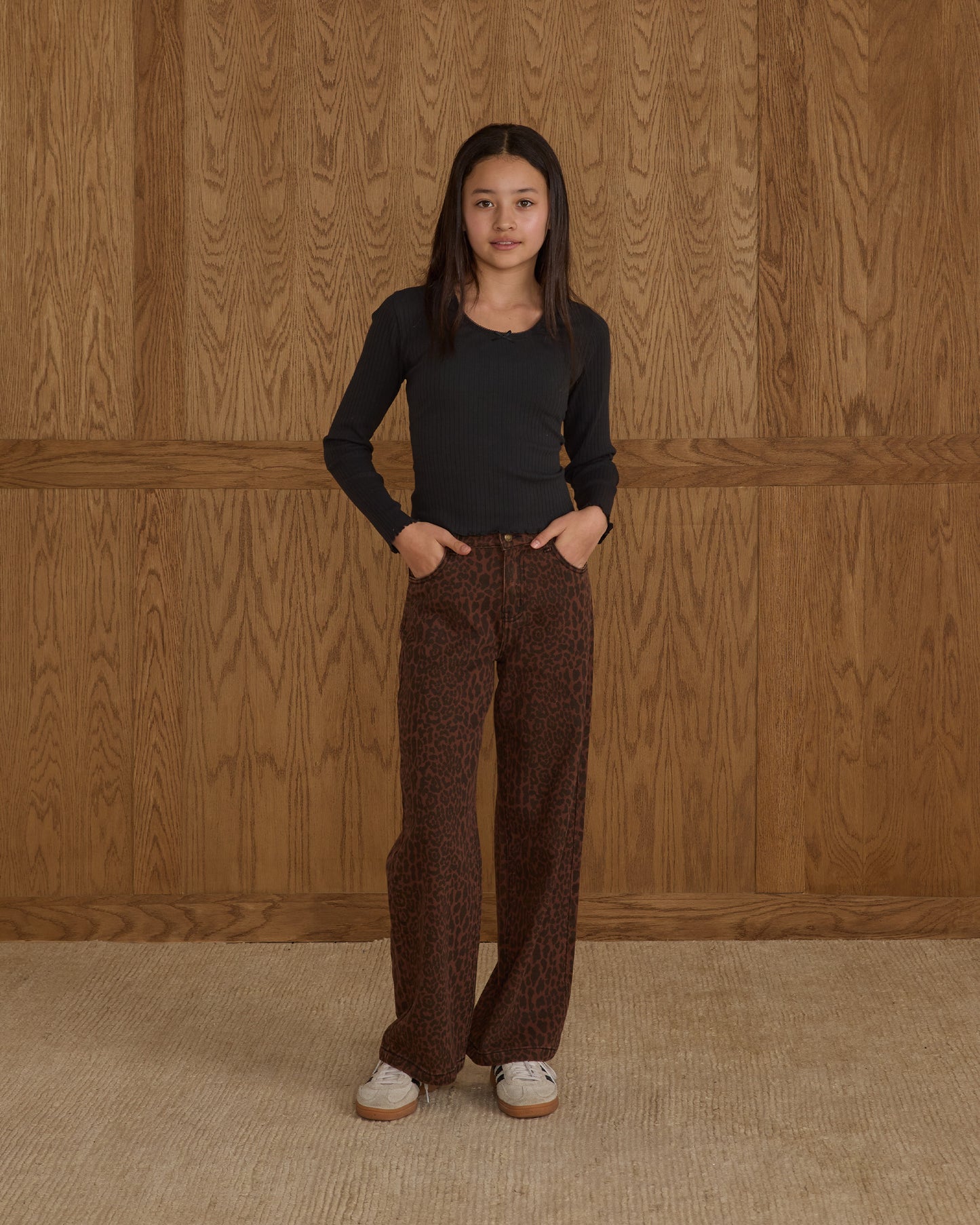 Ribbed Long Sleeve || Black - Rylee + Cru | Kids Clothes | Trendy Baby Clothes | Modern Infant Outfits |