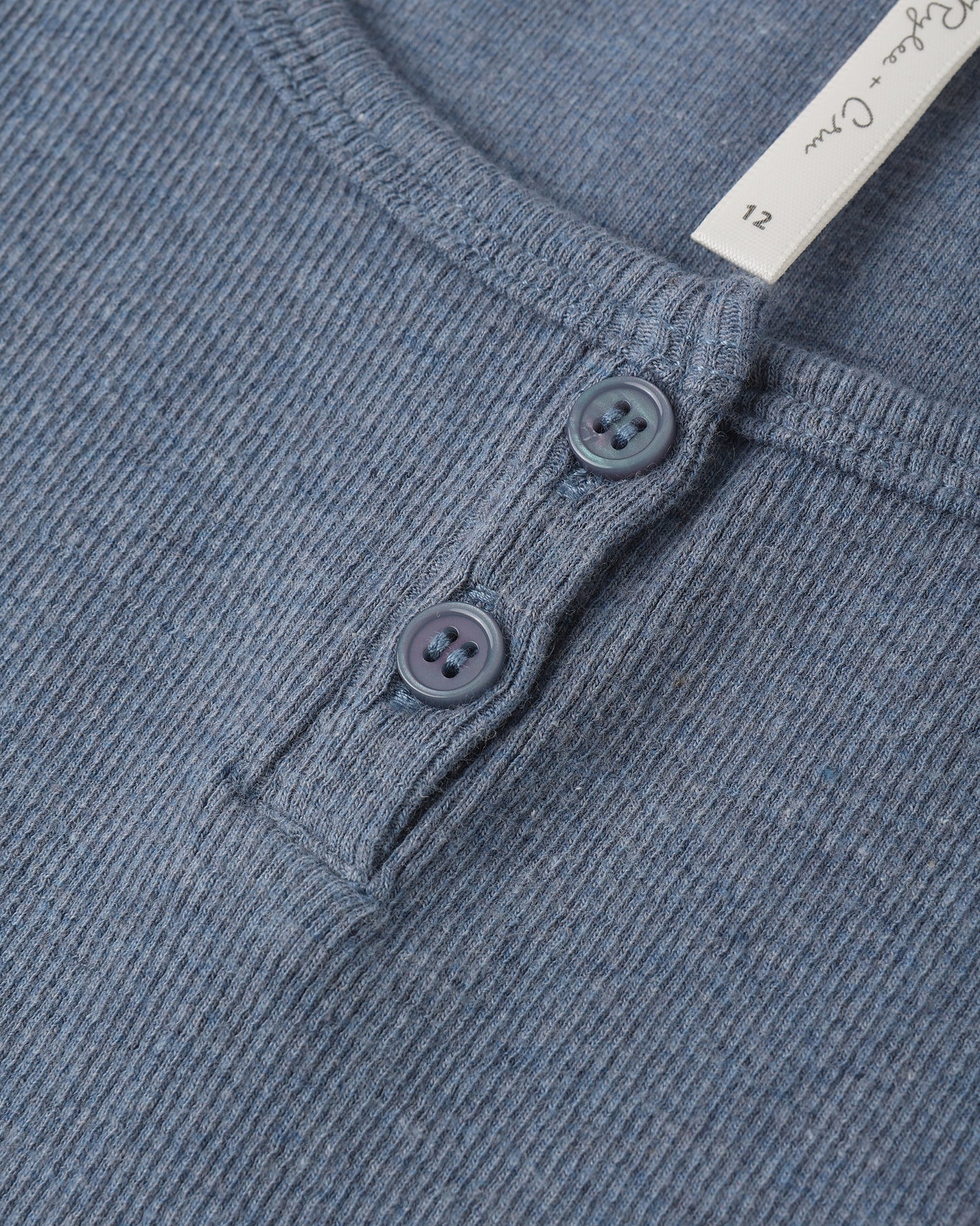 Teen Ribbed Tank Heathered Marine