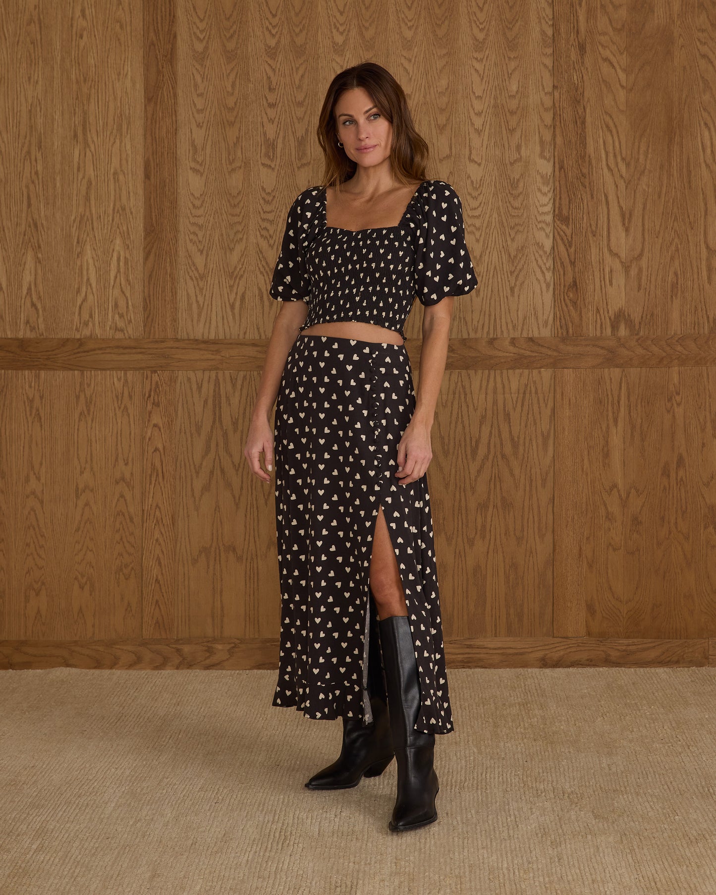 Trixie Top | Hearts - Rylee + Cru | Kids Clothes | Trendy Baby Clothes | Modern Infant Outfits |