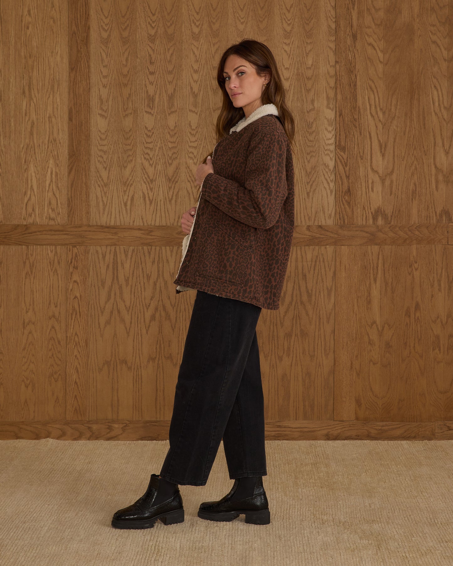 Long Chore Coat | Leopard - Rylee + Cru | Kids Clothes | Trendy Baby Clothes | Modern Infant Outfits |