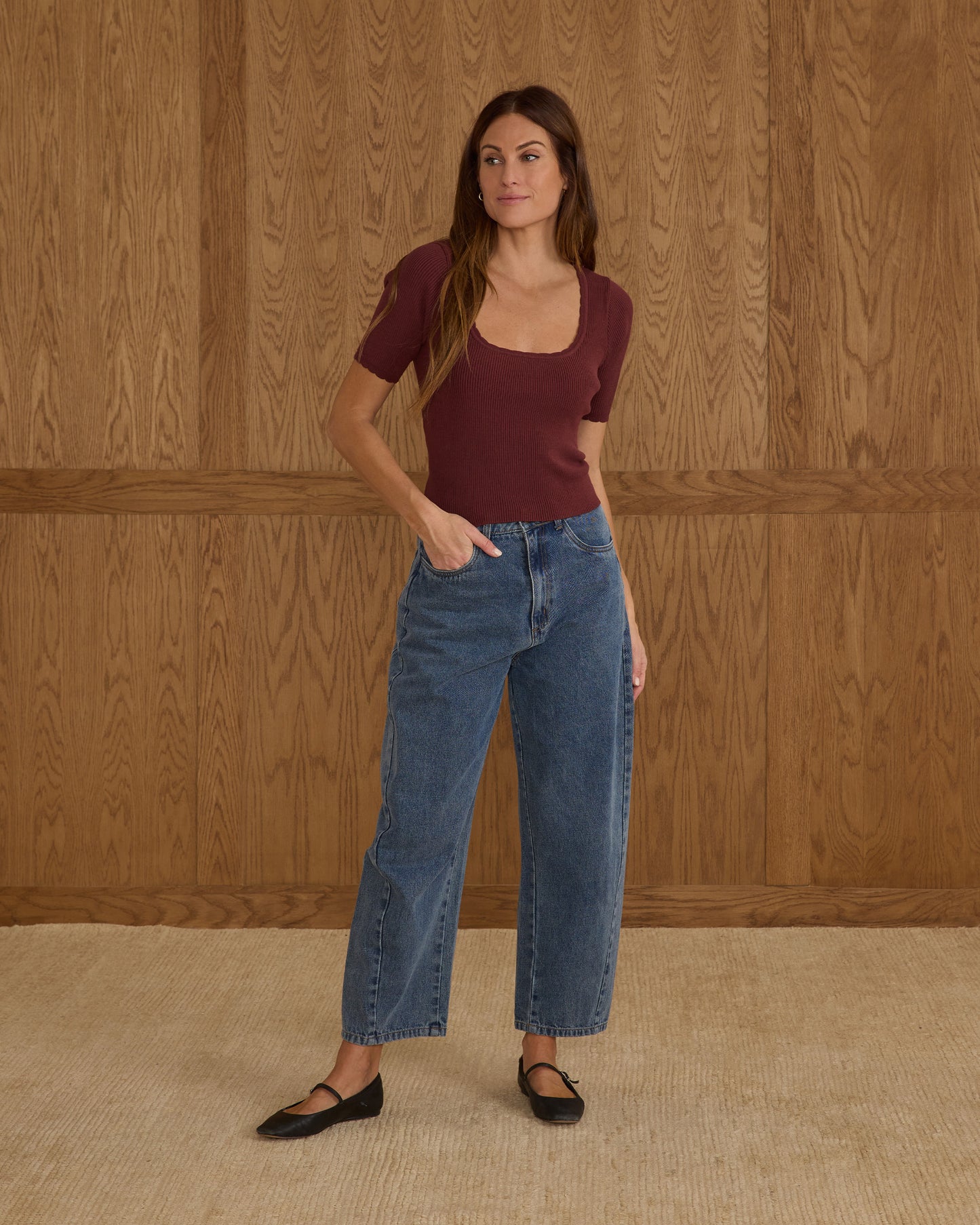 Barrel Pant | Indigo Denim - Rylee + Cru | Kids Clothes | Trendy Baby Clothes | Modern Infant Outfits |