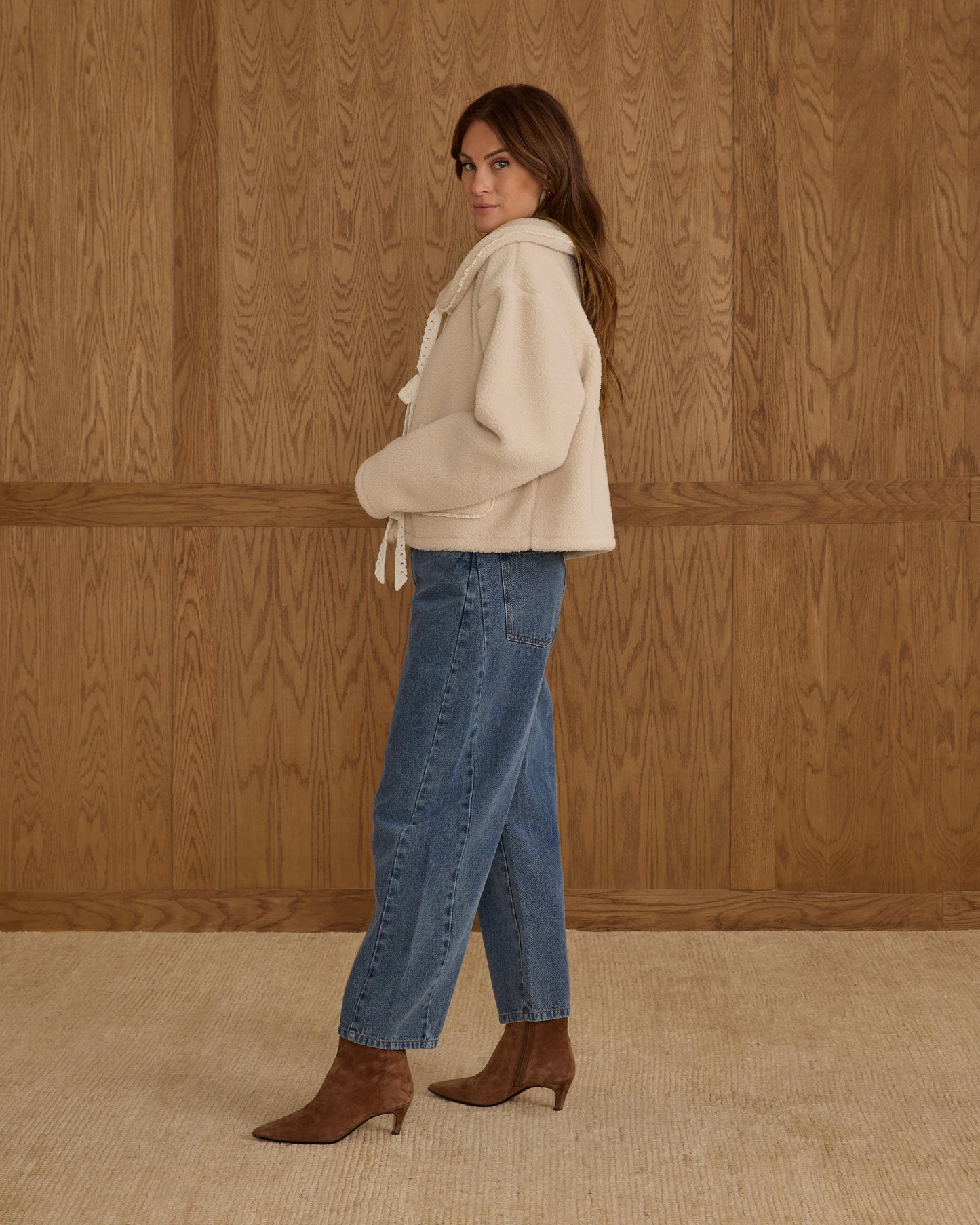 Shearling Collared Coat | Natural - Rylee + Cru | Kids Clothes | Trendy Baby Clothes | Modern Infant Outfits |