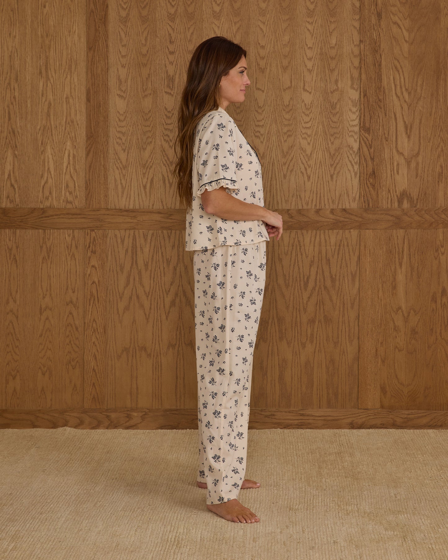 Woven Pajama Set | Blue Floral - Rylee + Cru | Kids Clothes | Trendy Baby Clothes | Modern Infant Outfits |