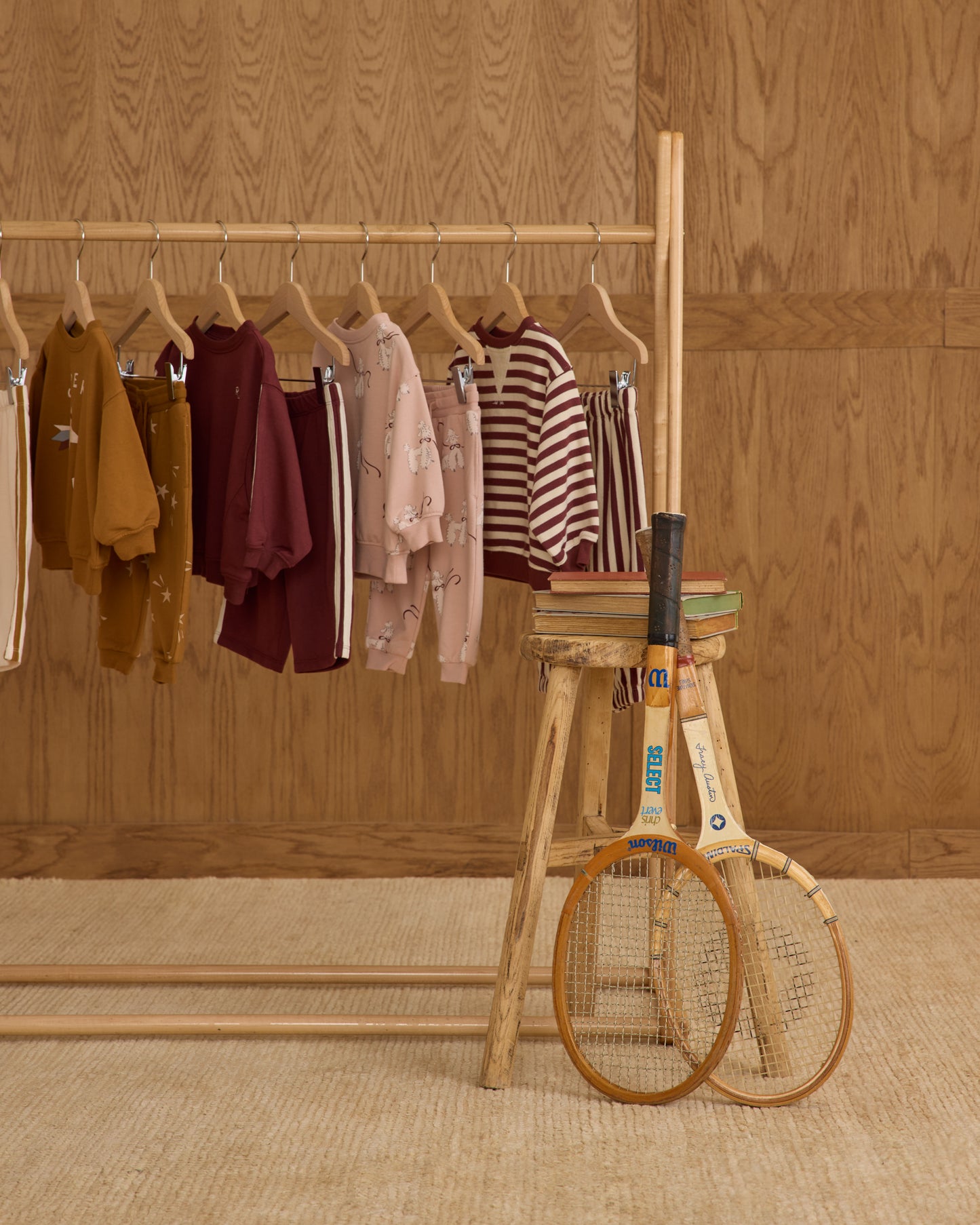 Oversized Crew || Burgundy Stripe - Rylee + Cru | Kids Clothes | Trendy Baby Clothes | Modern Infant Outfits |