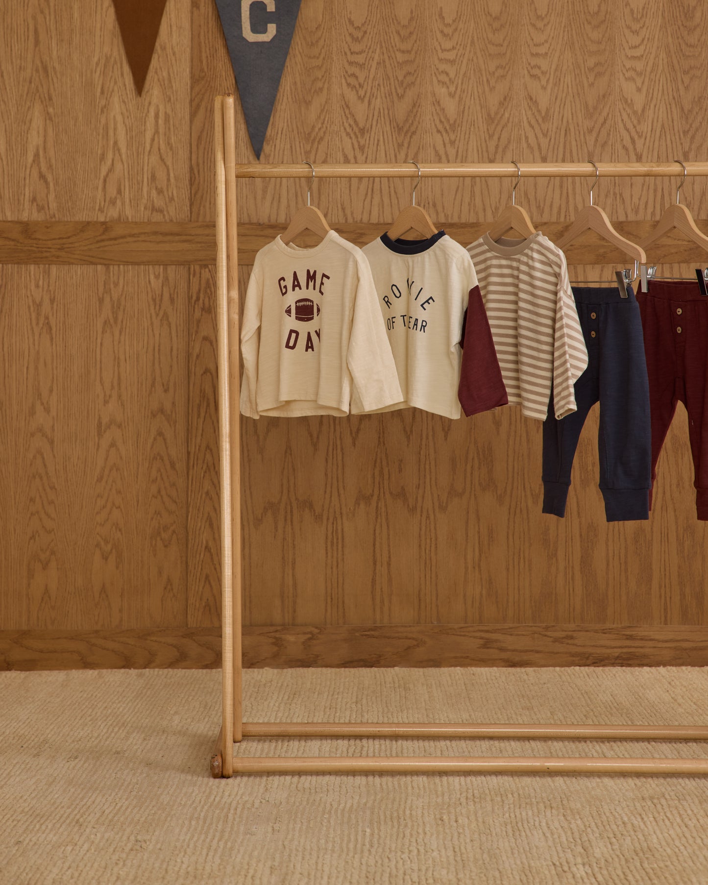 Camden Long Sleeve Tee || Stone Stripe - Rylee + Cru | Kids Clothes | Trendy Baby Clothes | Modern Infant Outfits |