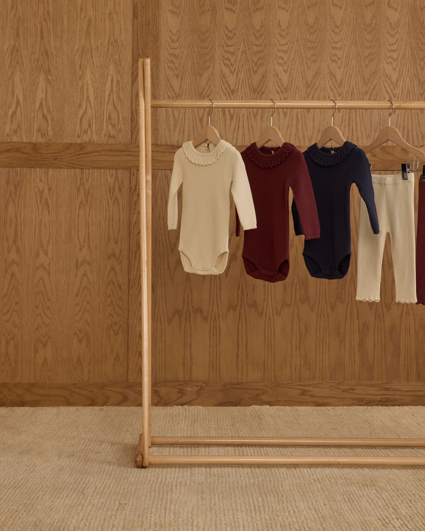 Ruffle Collar Bodysuit || Burgundy - Rylee + Cru | Kids Clothes | Trendy Baby Clothes | Modern Infant Outfits |