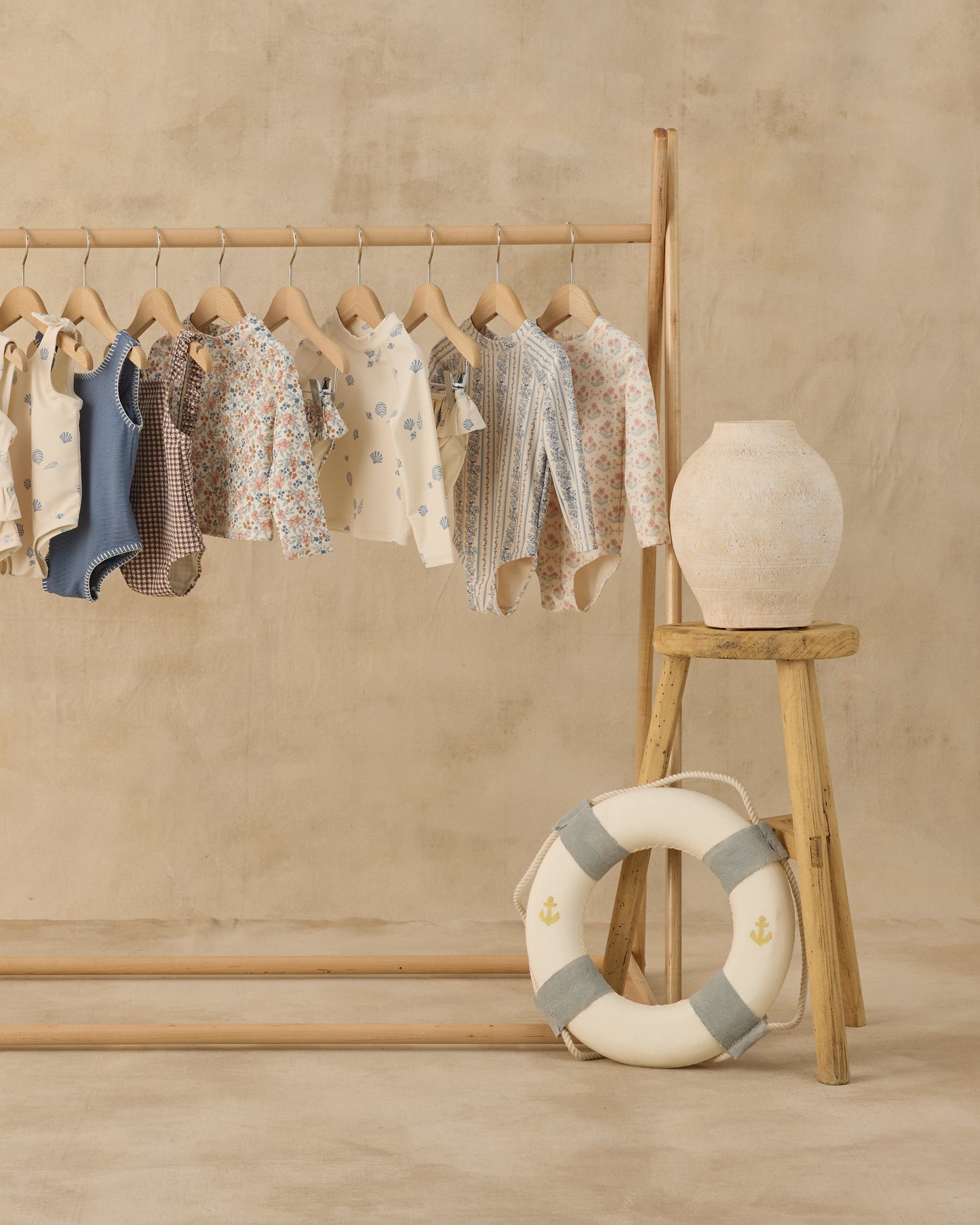 Delphine Rashguard One-Piece Blue Floral