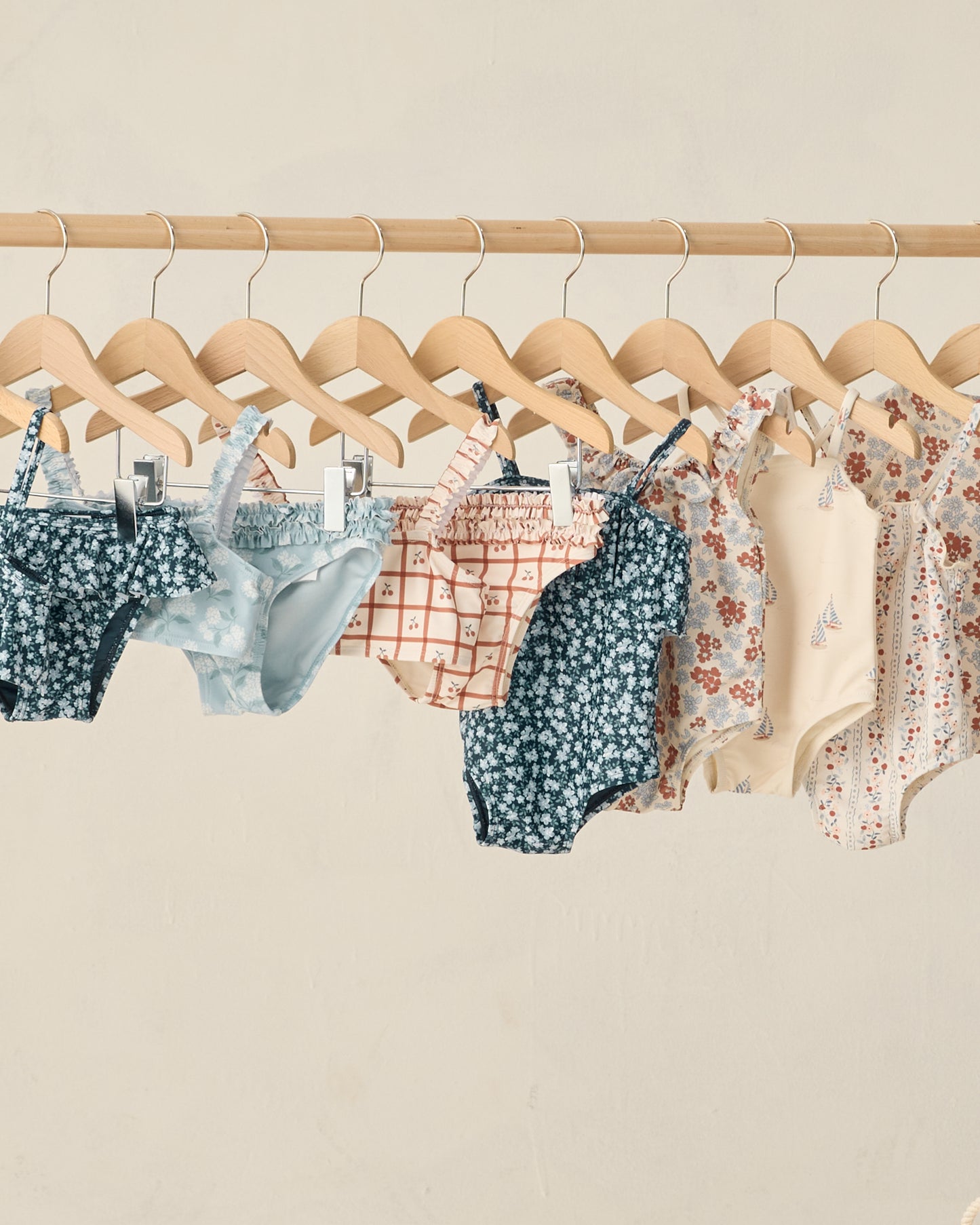 Rouched Bikini Hydrangea - Rylee + Cru | Kids Clothes | Trendy Baby Clothes | Modern Infant Outfits |