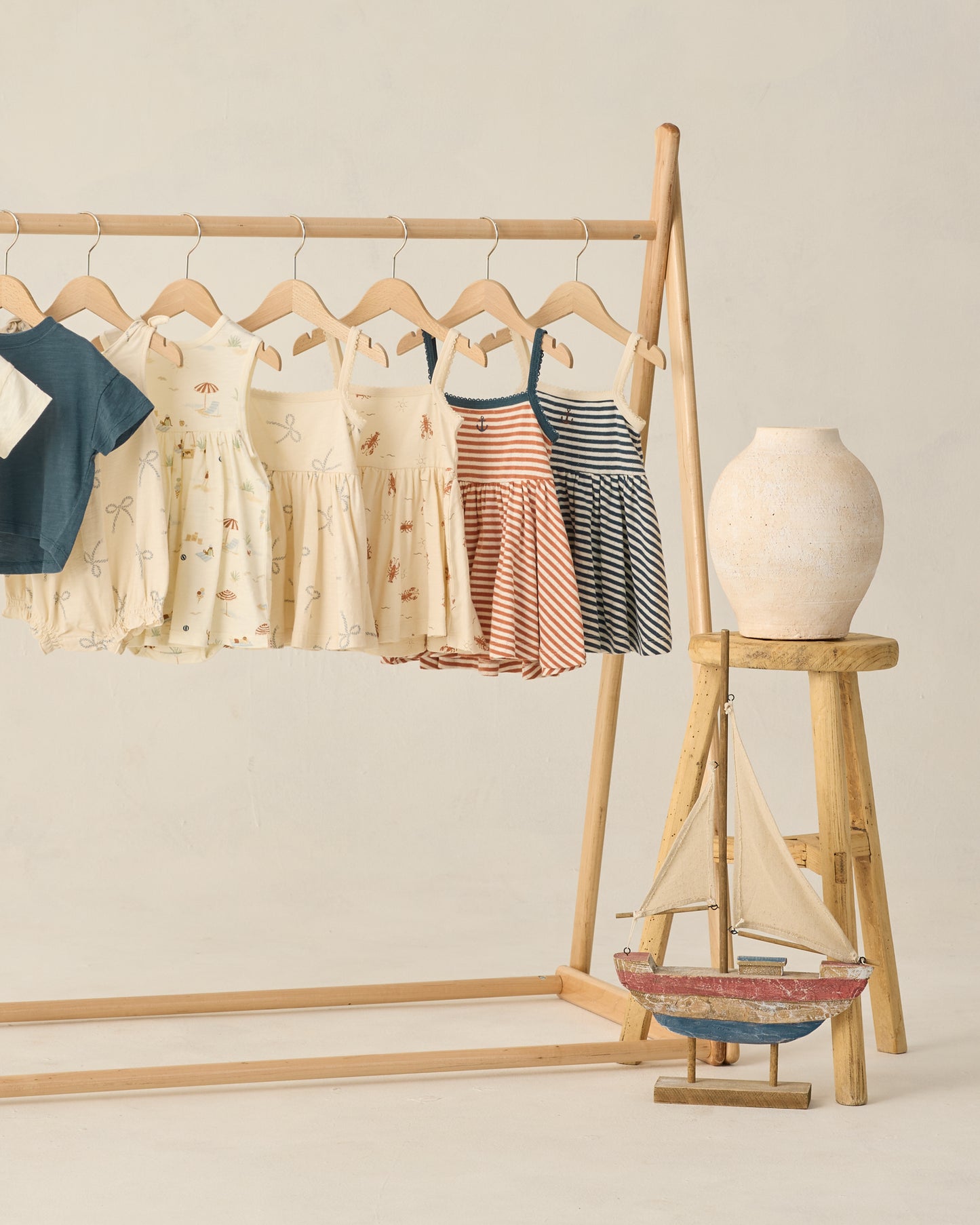 Lea Dress Navy Stripe - Rylee + Cru | Kids Clothes | Trendy Baby Clothes | Modern Infant Outfits |